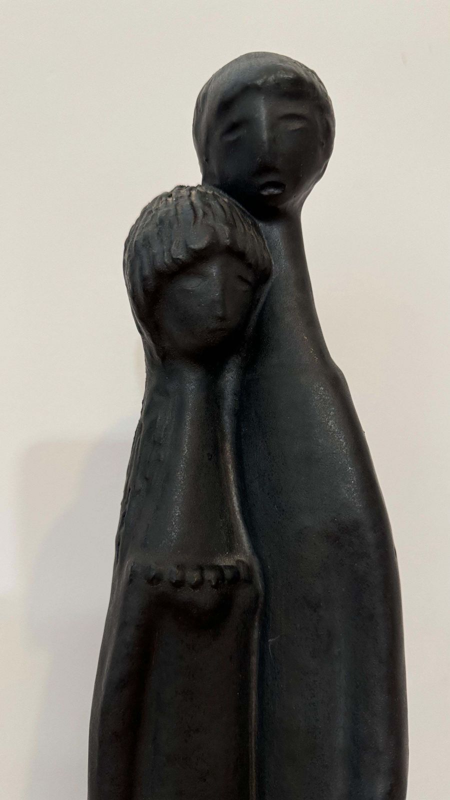 photo buy Black Glazed Sculpture Ceramic By Elie Van Damme, Belgium, 1960s