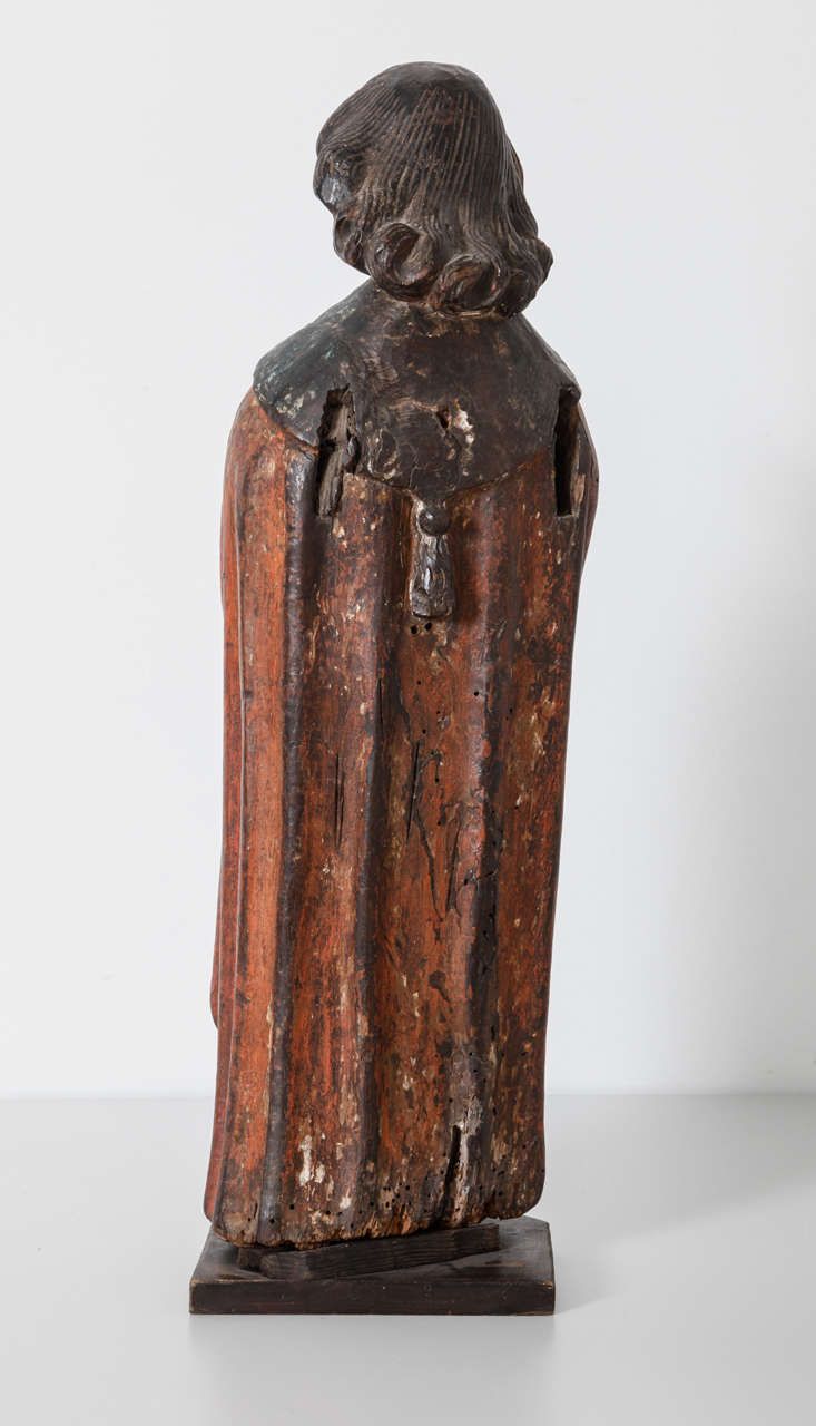 Works Of Art Polychrome Guardian Angel With Candelabrum, Netherlands photo vinterior