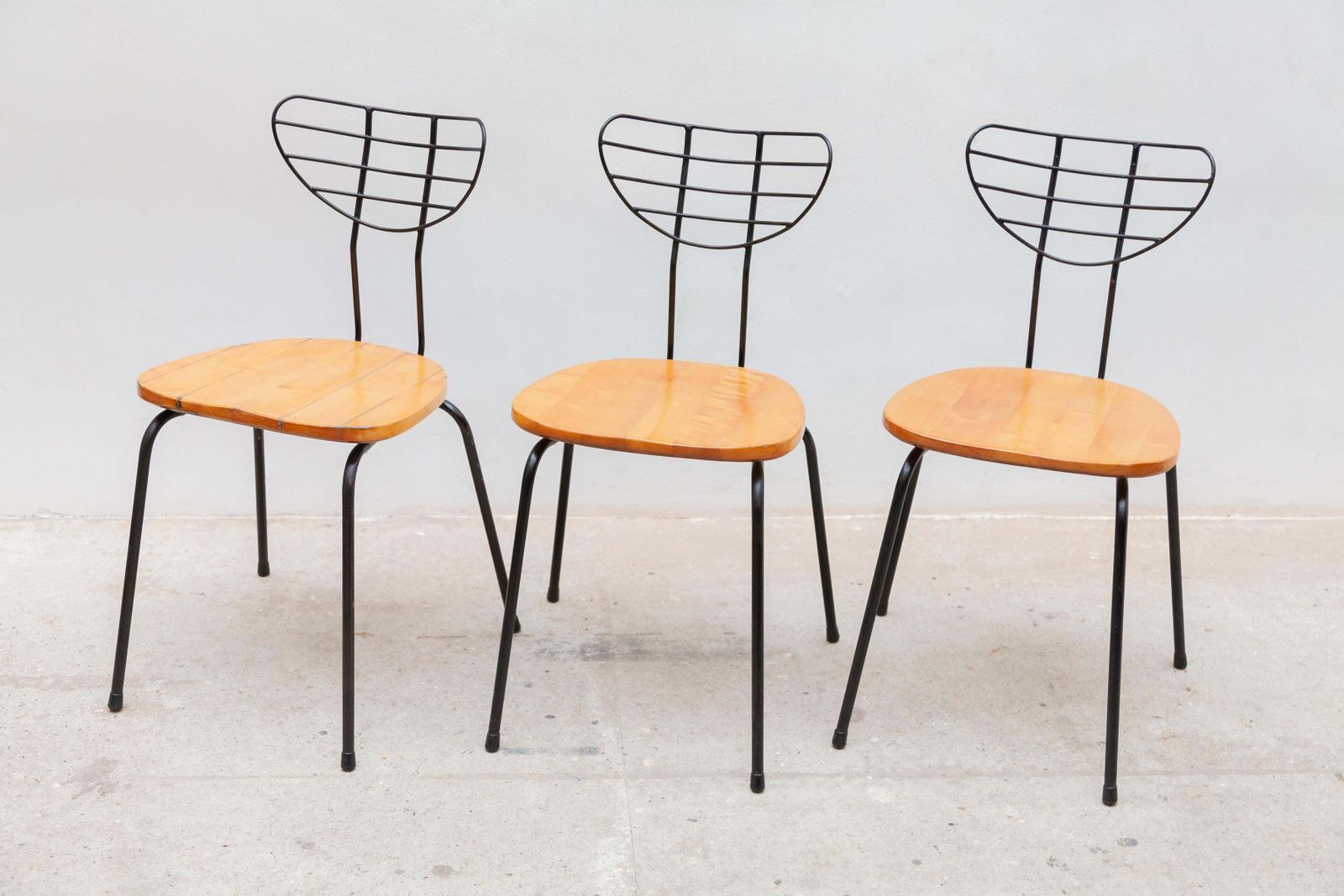 Set Of Six "Radar" Chairs Designed By Willy Van Der Meeren For Tubax, Belgium photo for sale