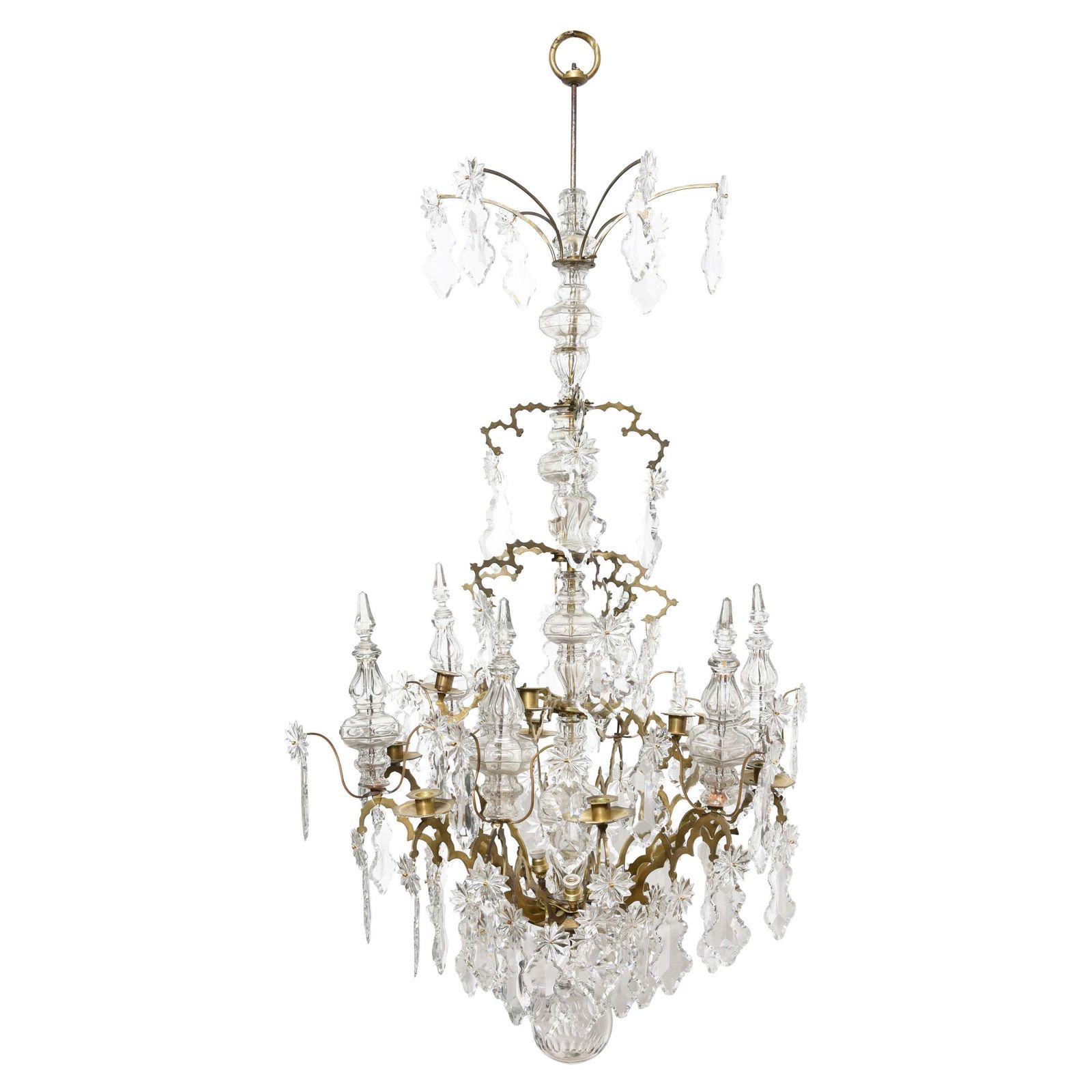 Louis XV Crystal Twelve Arms Chandelier, Maison Bagues, France