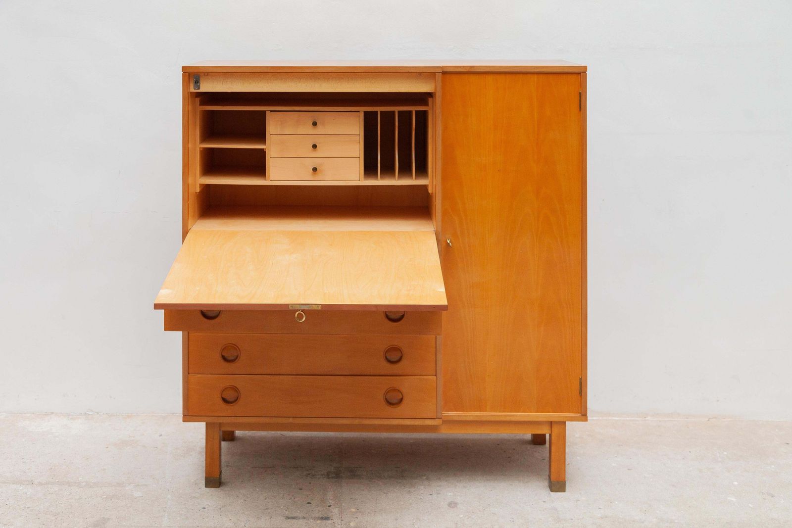 Mid Century Modern Desk Sideboard Bureau Secretaire Belgium Design, 1960s photo furniture