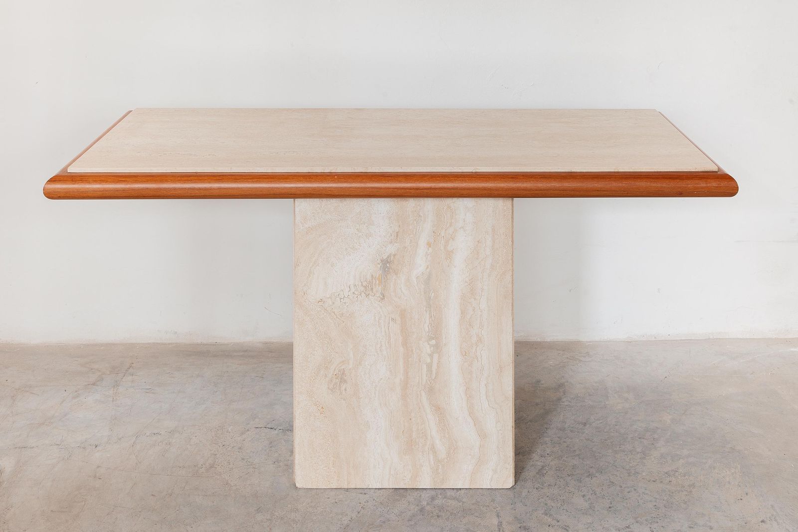 Travertine Console Table, Italy 1970s photo for sale
