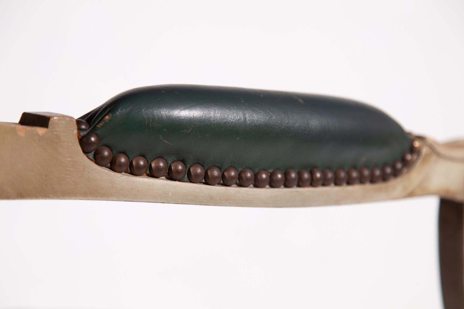 Green Leather Louis XV Armchair, France photo 2172.0