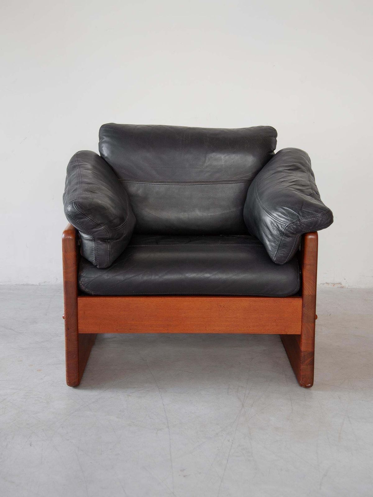 A. Mikael Laursen & Søn, Modern Brutalist Solid Teak Set Of Two Lounge Chairs photo Furniture