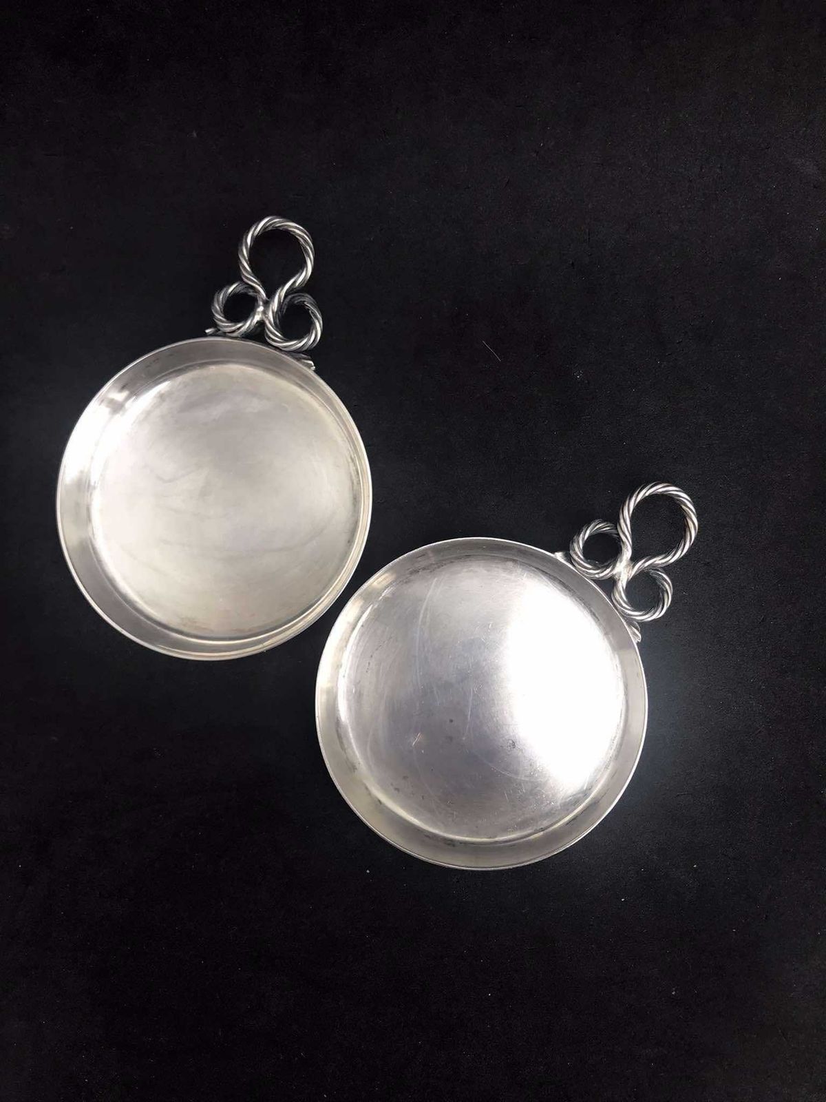 Christofle Set 2 Small Dishes/ Taste Wine, Coasters/ Individual Ashtrays Rare Silver Plated Table Decor Gift For Hostess Smoker Tobacciana photo buy