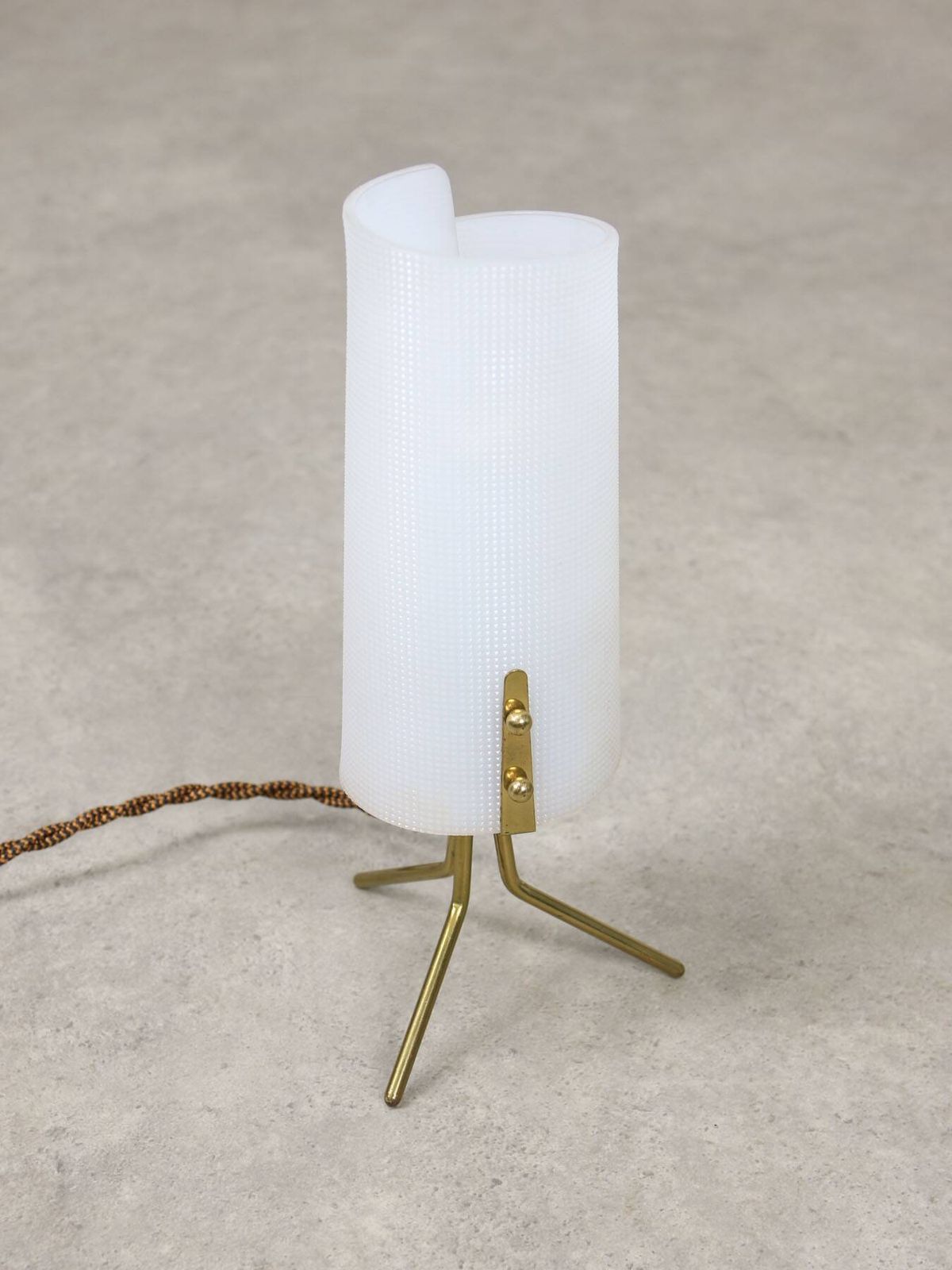 Mid Century Italian Plastic And Brass Table Lamp photo Lighting