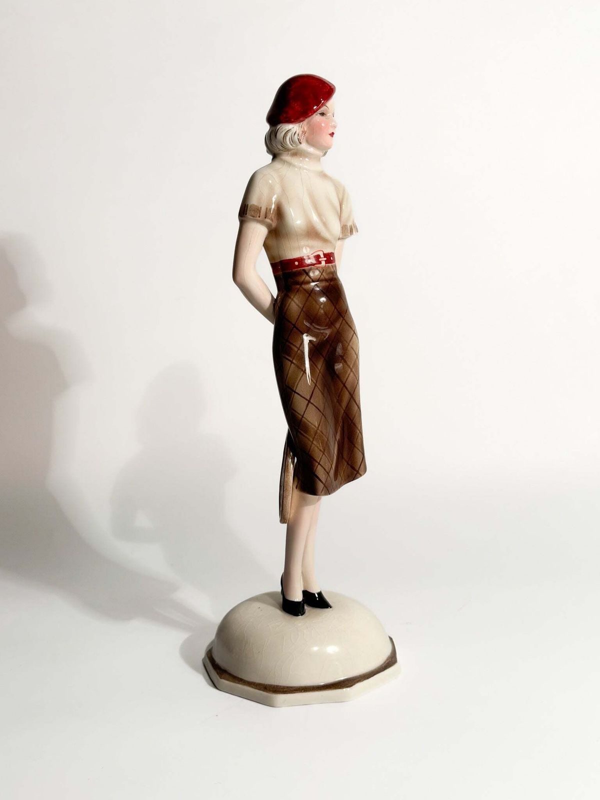 Goldscheider Ceramic Figurine Of A Tennis Player By Stefan Dakon From The 1930s photo 1930.0