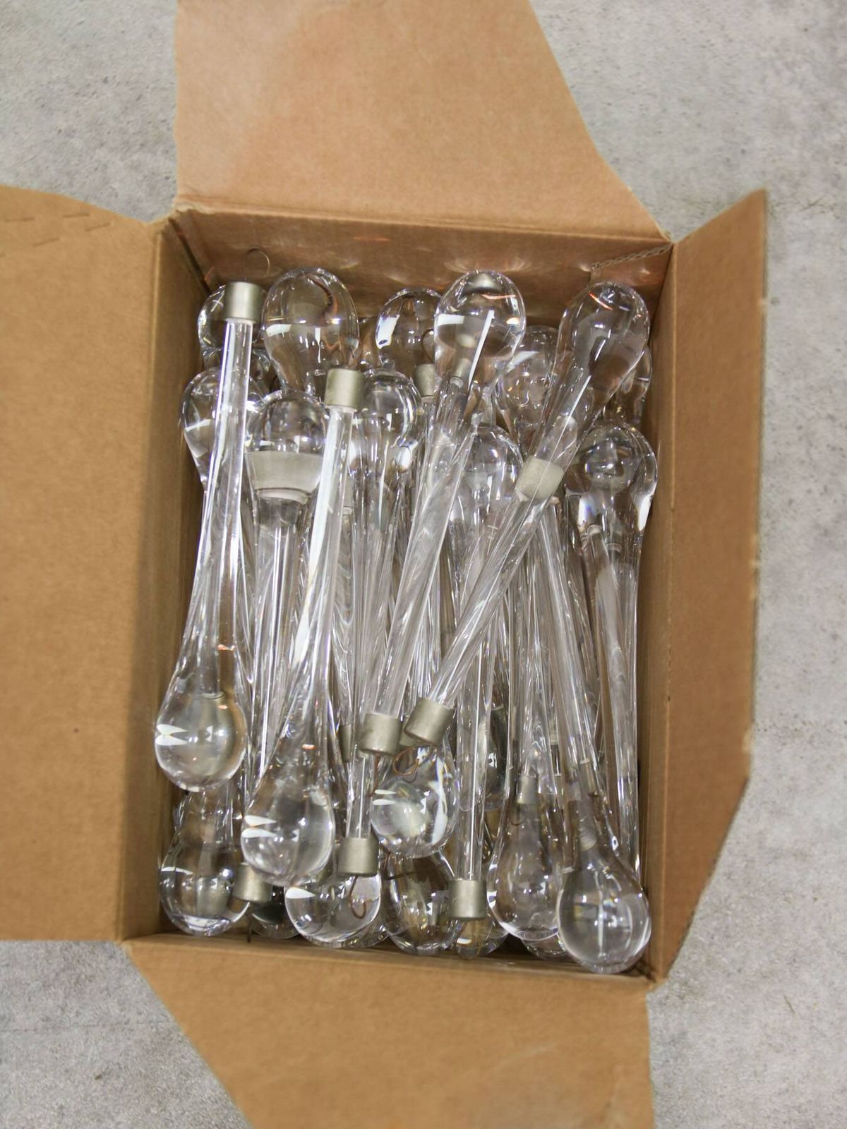 photo buy Mid Century Italian Crystal Teardrop Chandelier, 1960s