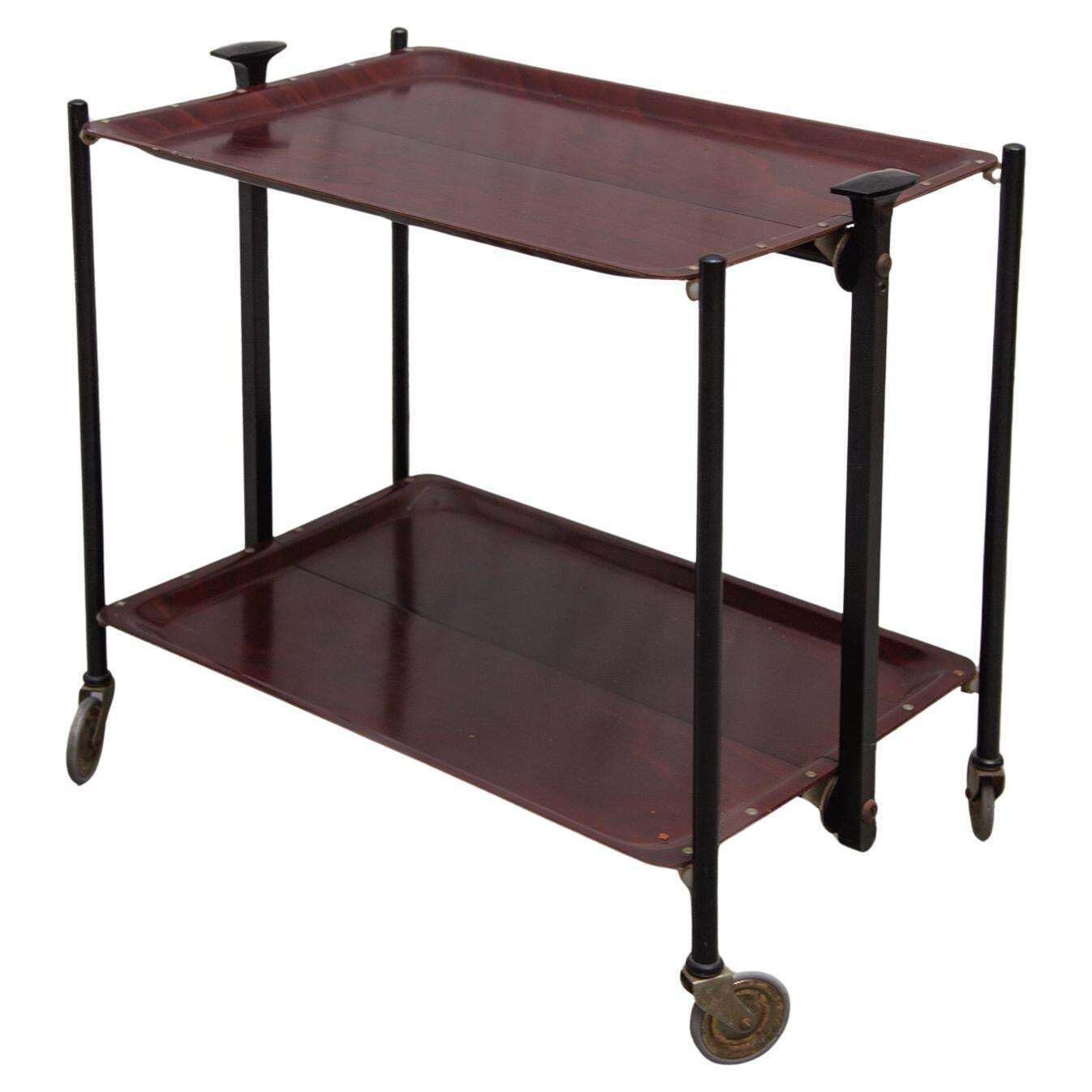 Folding Serving Tea   Bar Cart From Bremshey & Co, 1960s