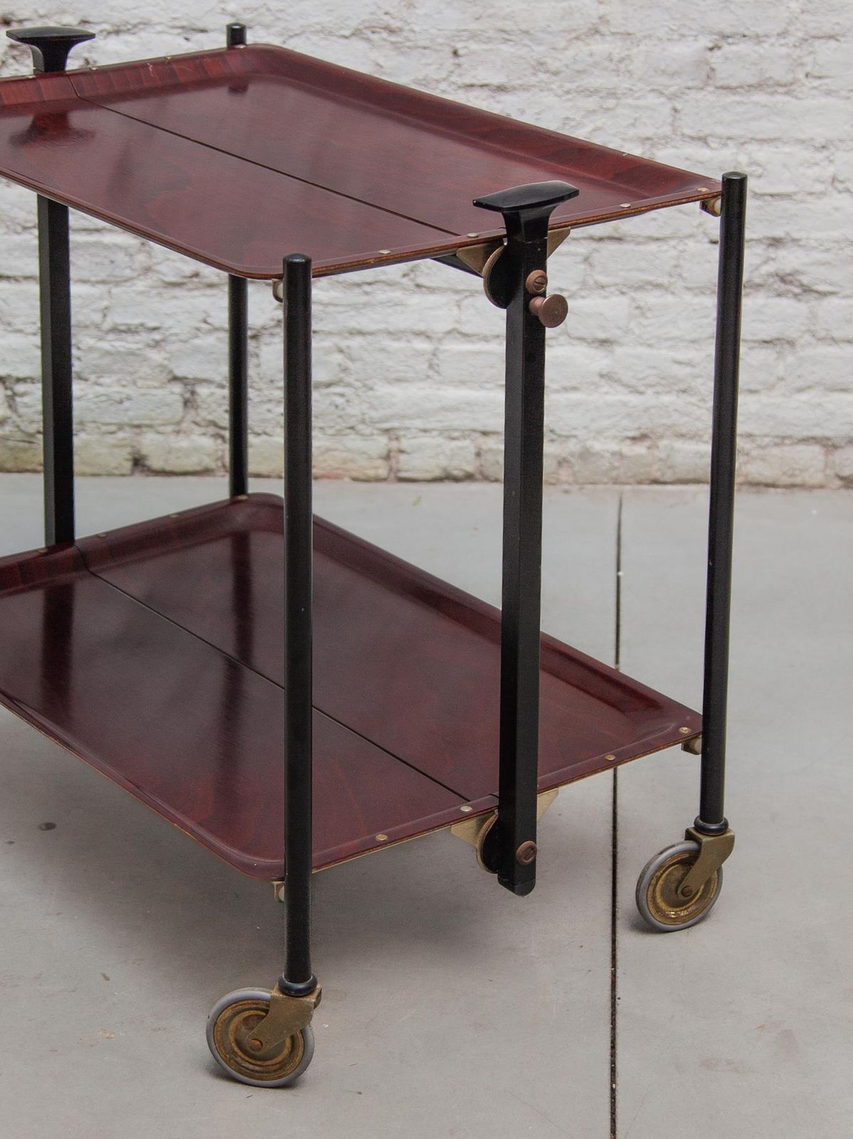 Folding Serving Tea   Bar Cart From Bremshey & Co, 1960s photo vintage