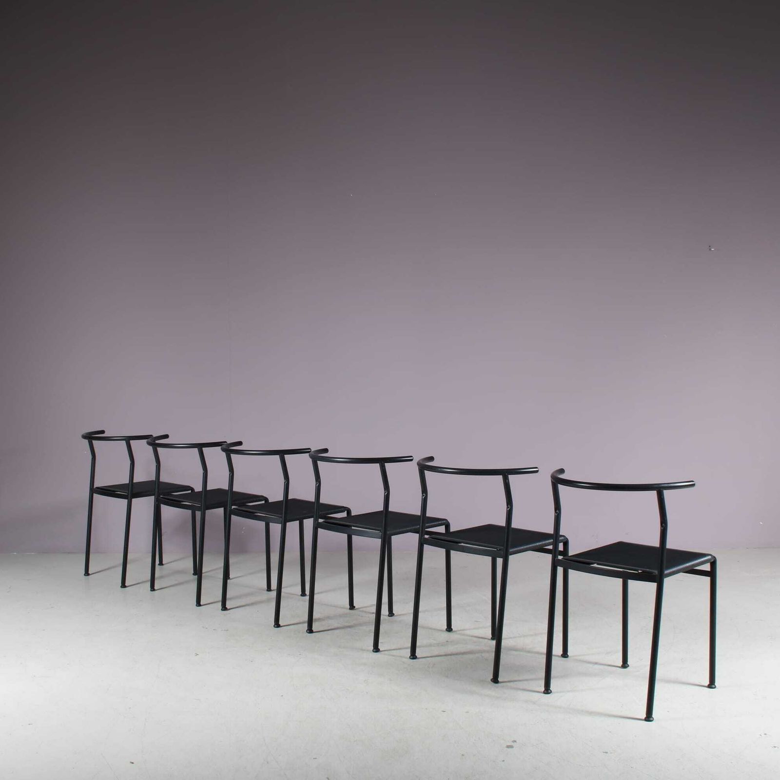 1980s Set Of 6 “Café” Dining Chairs By Philippe Starck For Baleri, Italy photo buy
