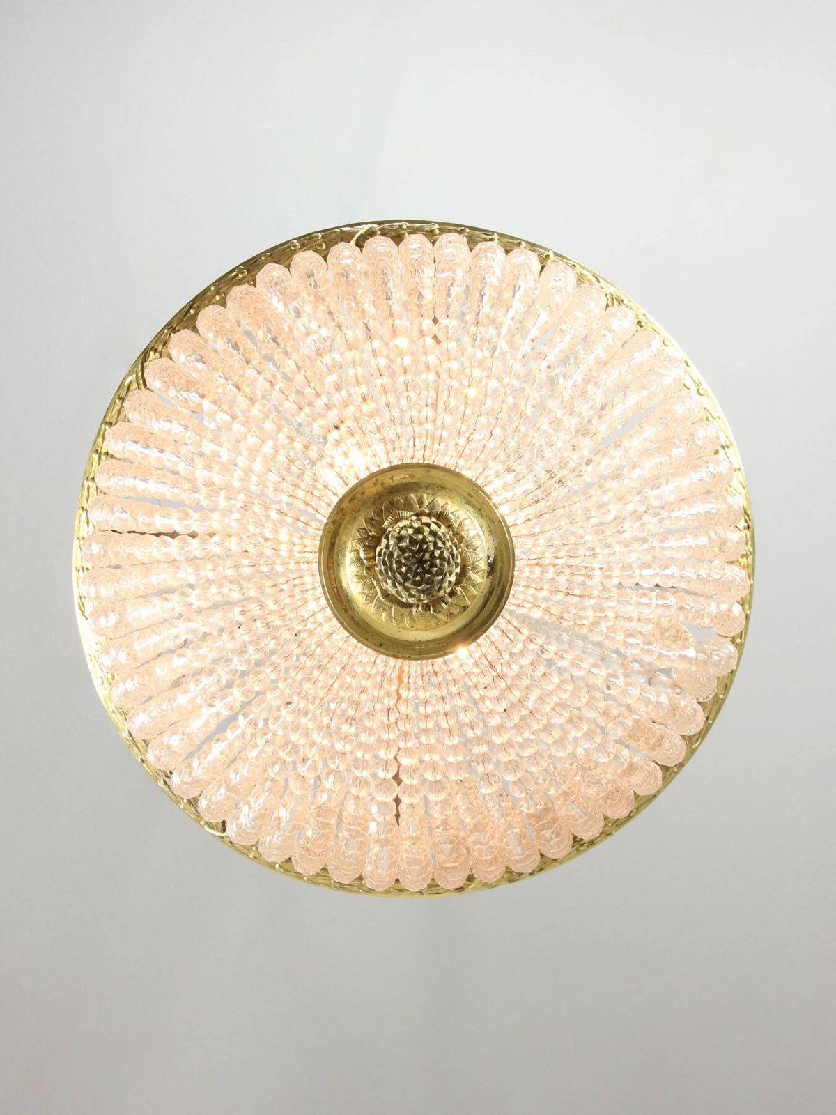 Lighting Page 1 Of 18 Empire Crystal And Brass Chandelier, 1940s photo