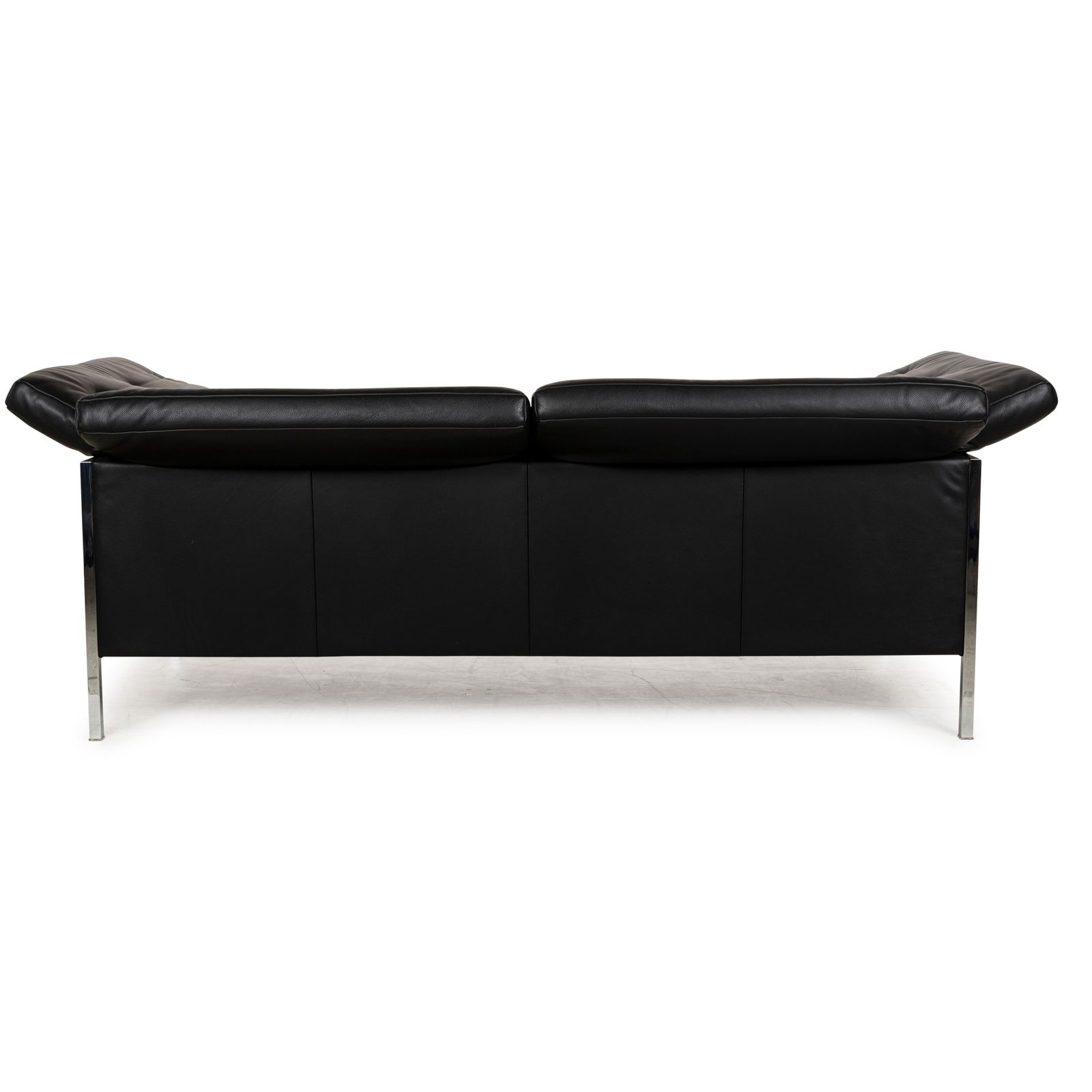 Mobilier Canapé 2 places WK Wohnen en cuir noir, fonction manuelle photo