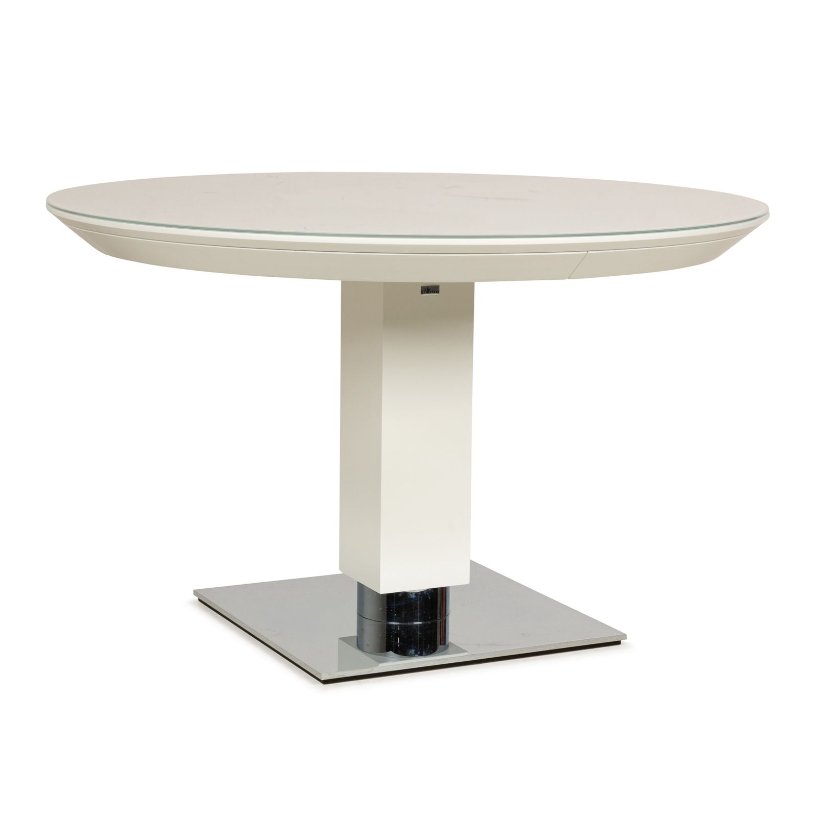 Table à manger Bacher Todo Wood Glass en blanc