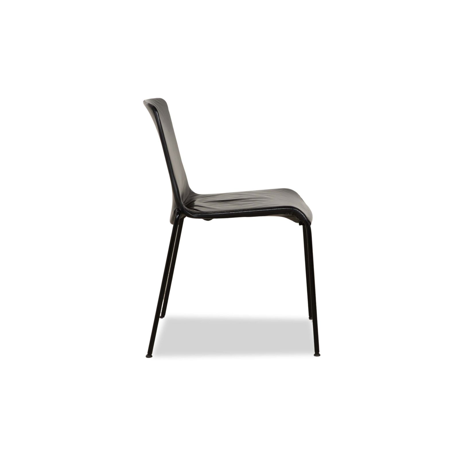 Mobilier Lot de 8 chaises en cuir noir Walter Knoll Liz 1300 photo