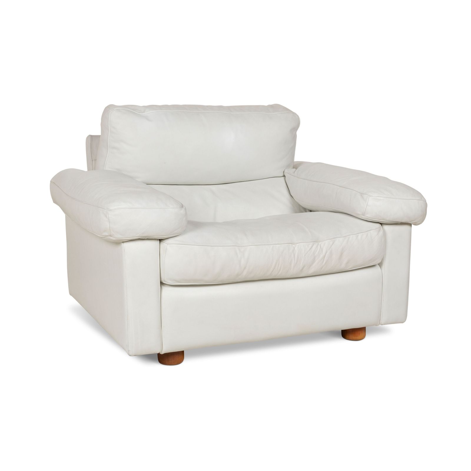 Poltrona Frau Petronio Leren Fauteuil Wit
