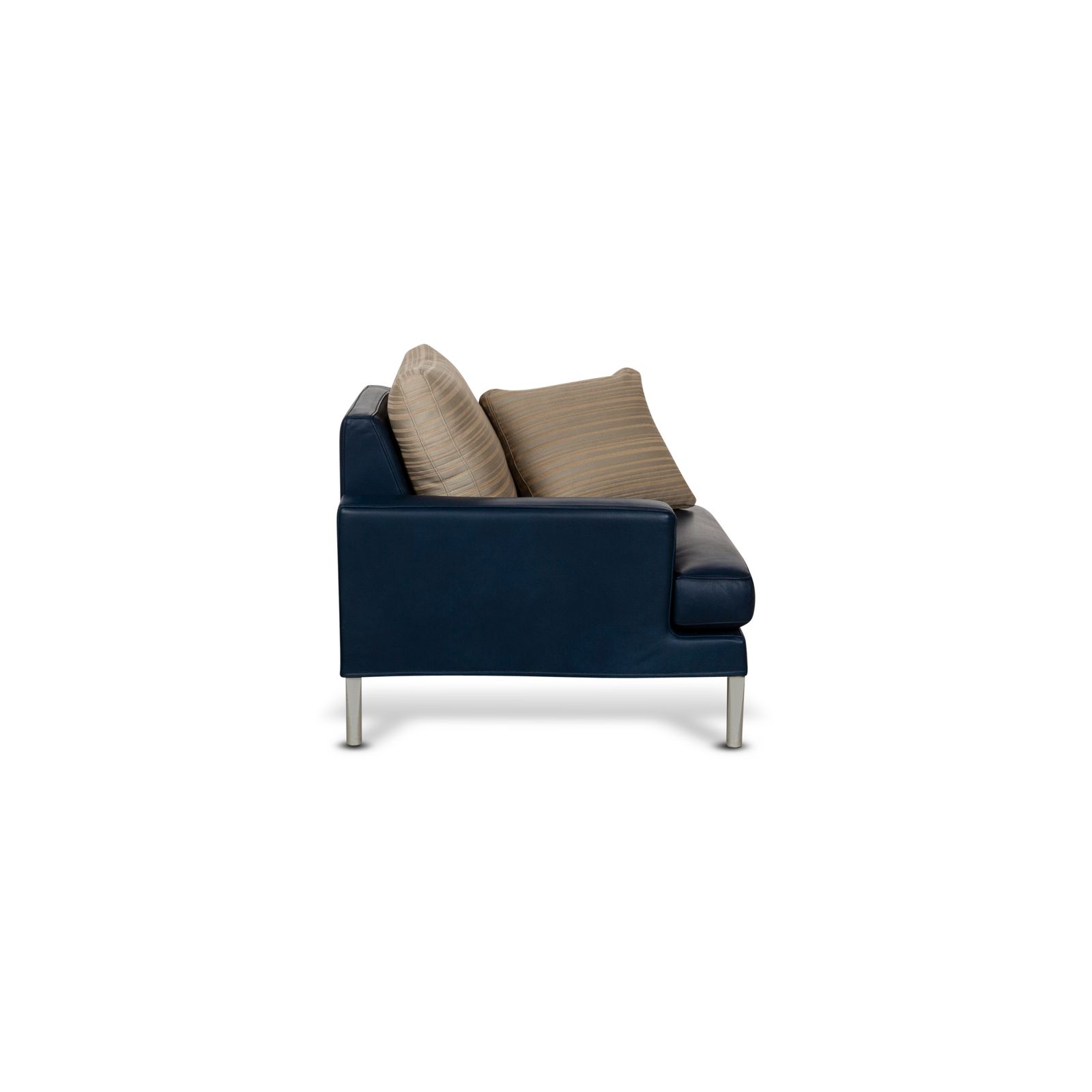 Mobilier Fauteuil Fsm Clarus en cuir bleu et marron photo