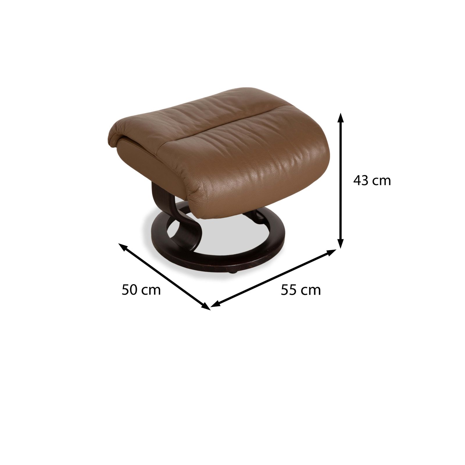 Fauteuil Stressless Voyager en cuir, marron beige, fonction manuelle photo for sale