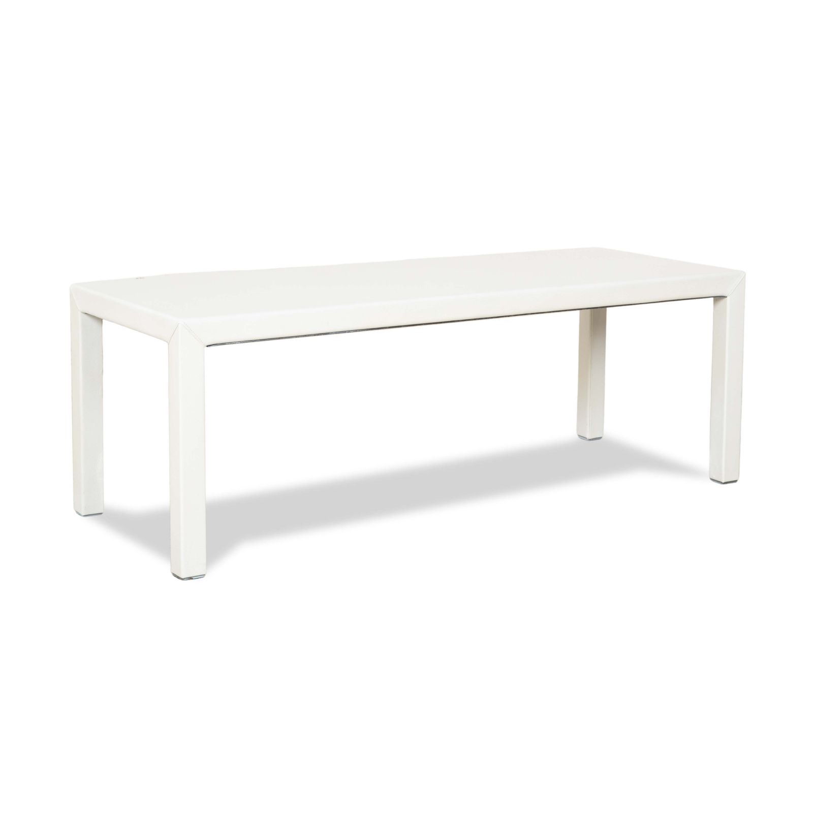 Minotti Leather Coffee Table White