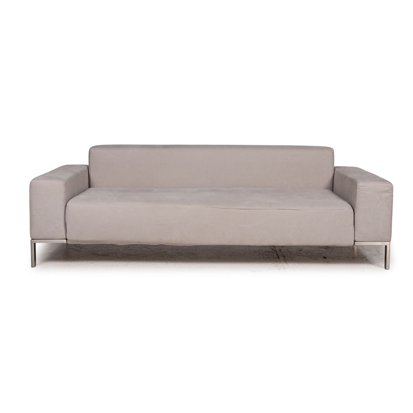 Zanotta Alfa Fabric Sofa Gray Two Seater