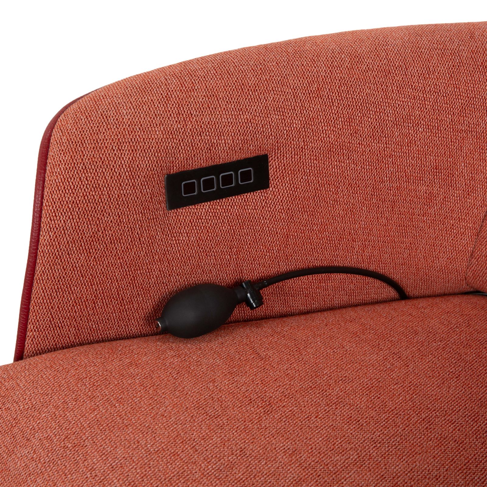 Sitting Vision Tw 043 Fabric Relax Chair Leather Red Orange Electr. Battery Function photo vinterior