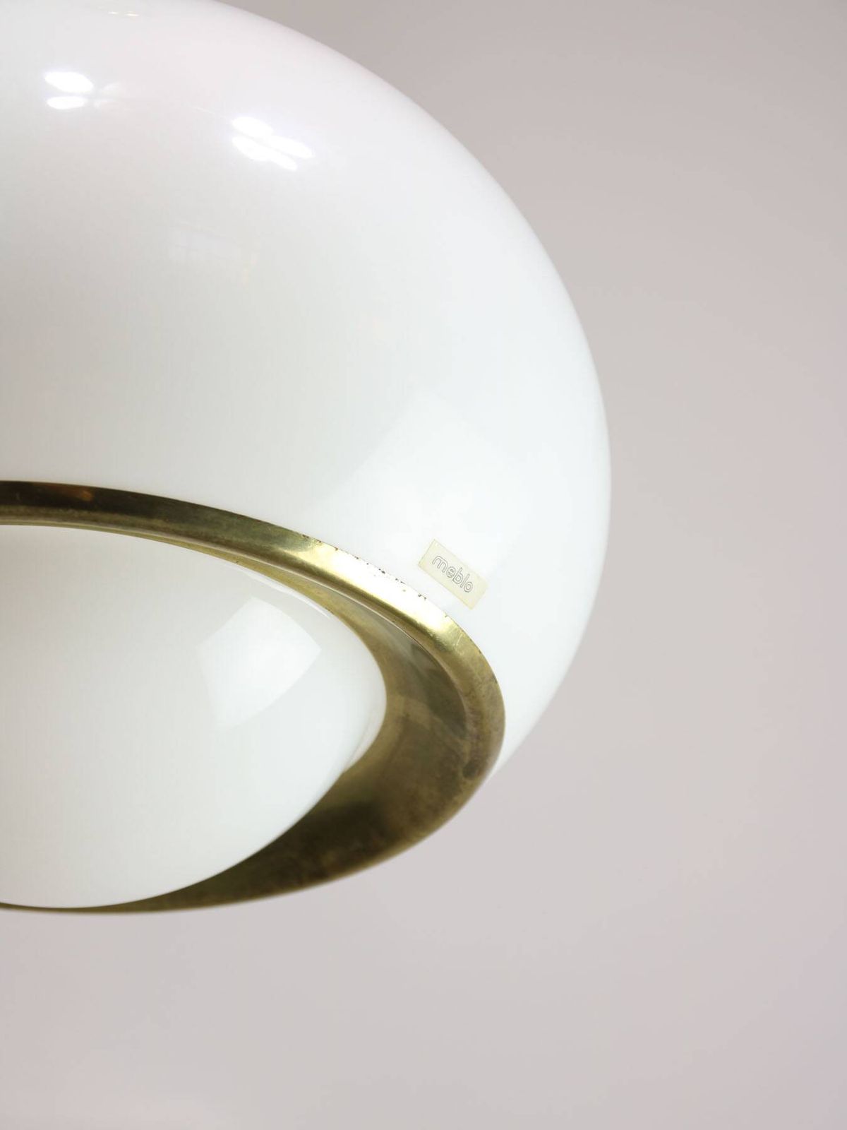 Rare White And Gold Bud Lamp By Luigi Massoni For Guzzini, 1960 photo vintage