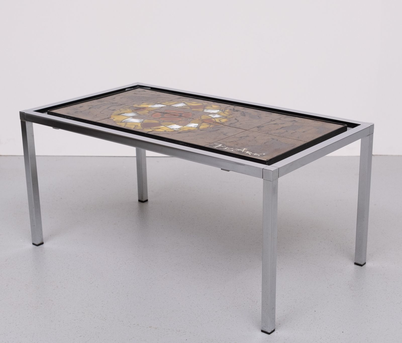 photo buy Juliette Belarti Ceramic Tile Table Set Of 3 Belgian 1970s