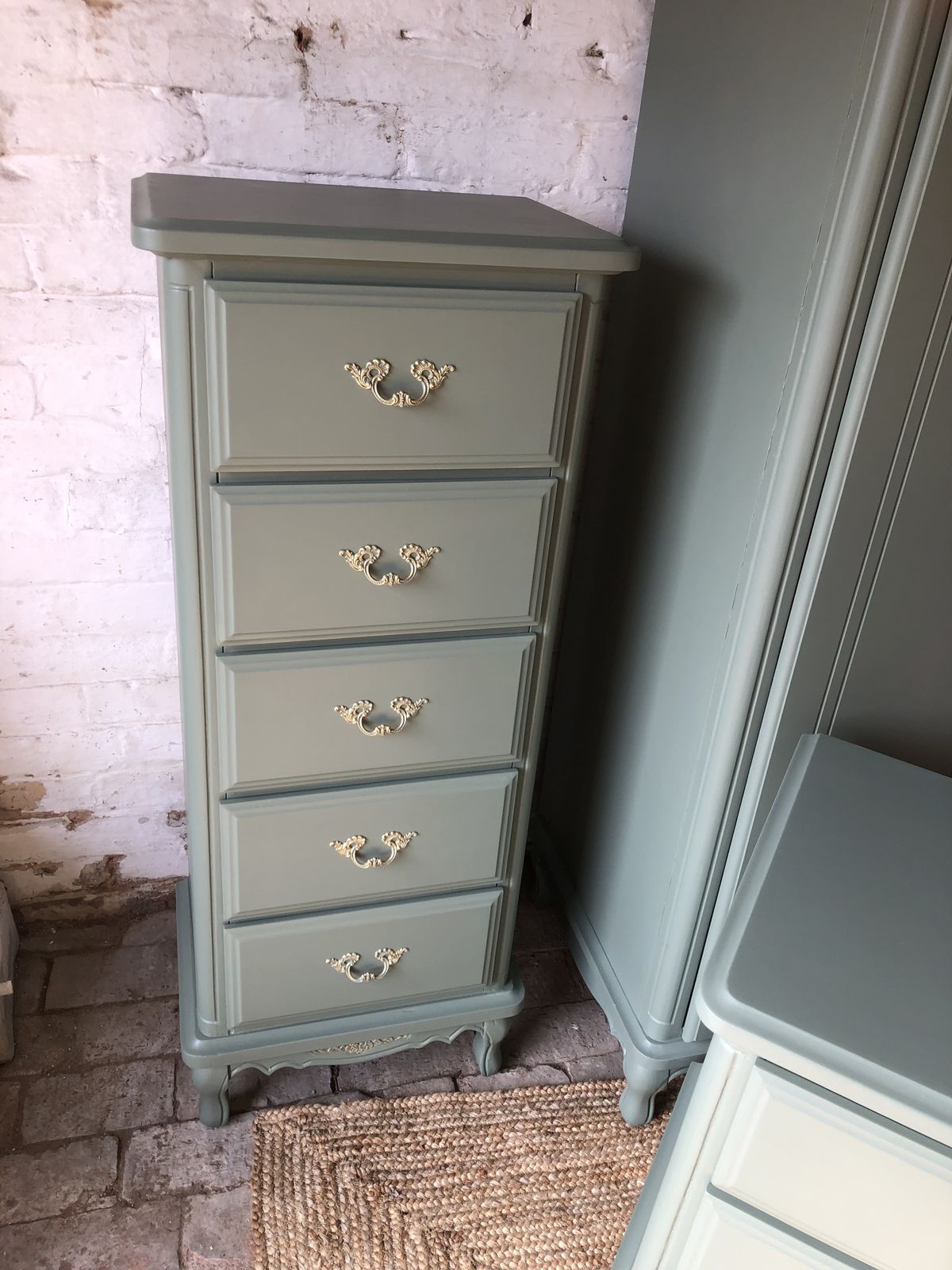 Furniture Beautiful Revamped Bedroom Set. Wardrobe,  5 Drawer Chest, 2 X 3 Drawer Bedsides photo