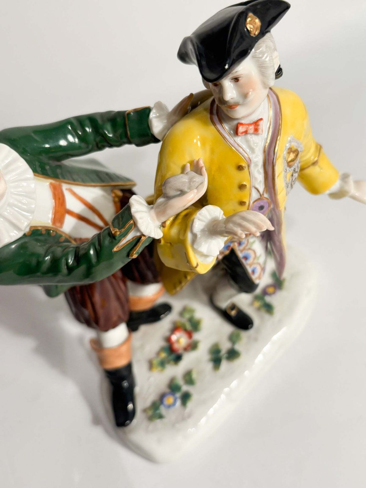 photo for sale Polychrome Porcelain Sculpture Group From Ludwigsburg Of The 1800s