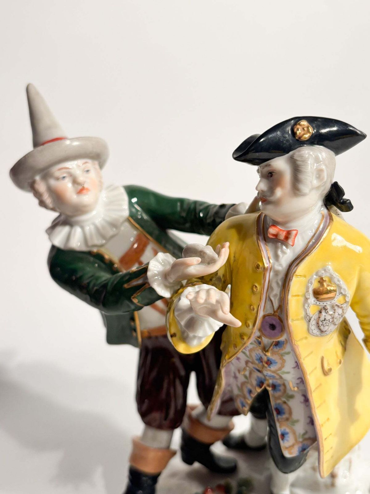 302.0 Polychrome Porcelain Sculpture Group From Ludwigsburg Of The 1800s photo