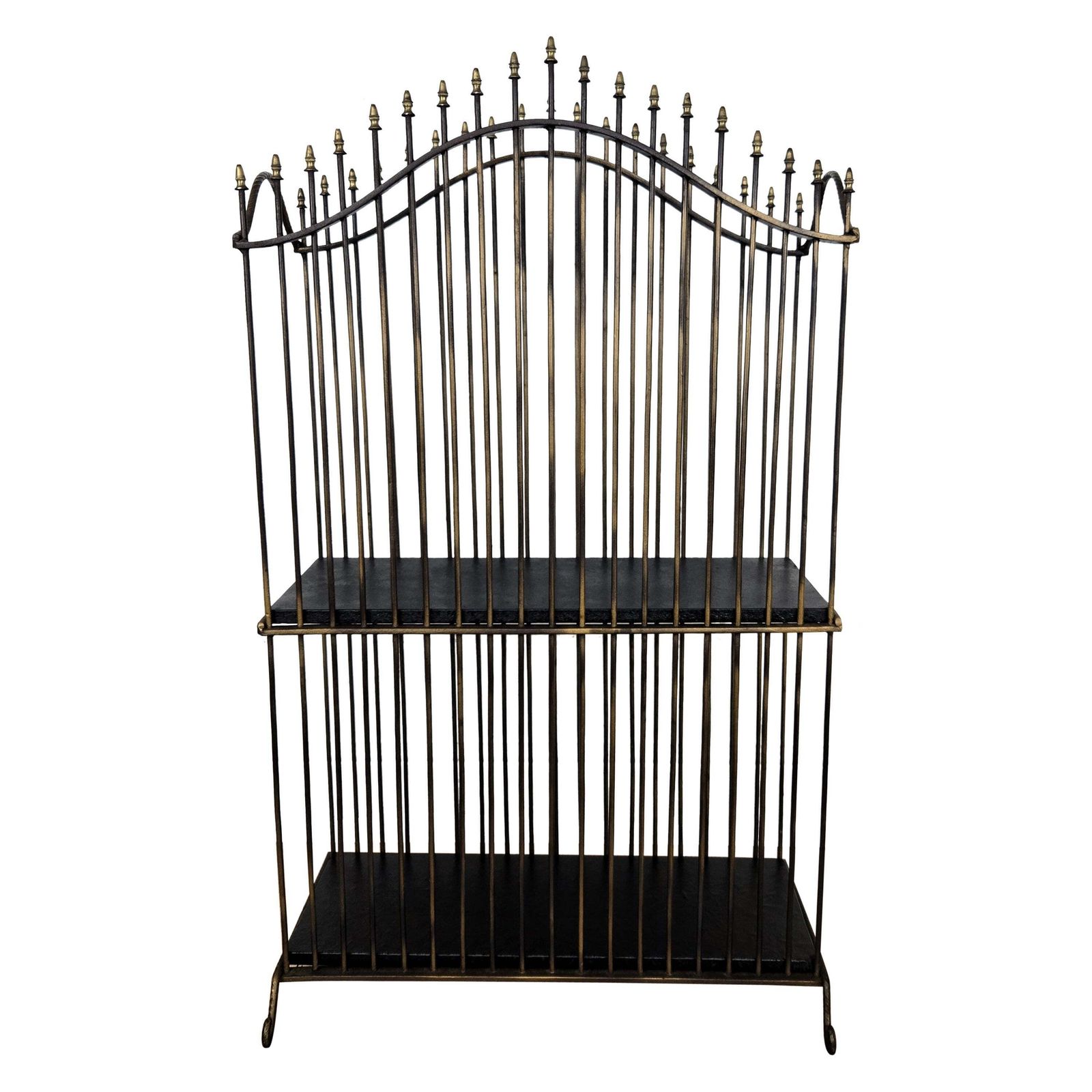 1960s Italian Mid Century Brass Metal Magazine Rack Book Stand