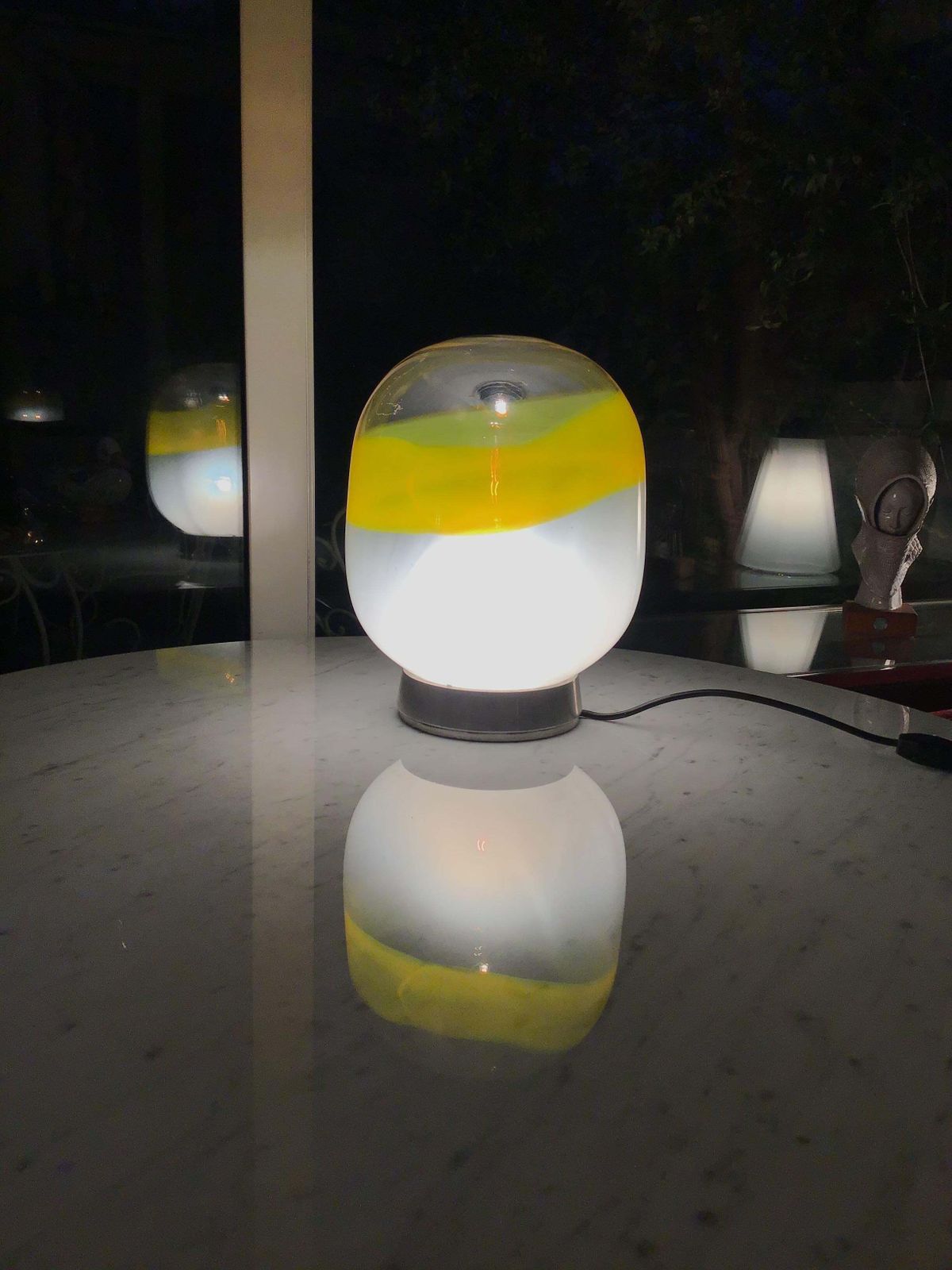 Stilnovo Table Lamp  Metal Crome Opal Glass 1955 Italy photo 2996.0