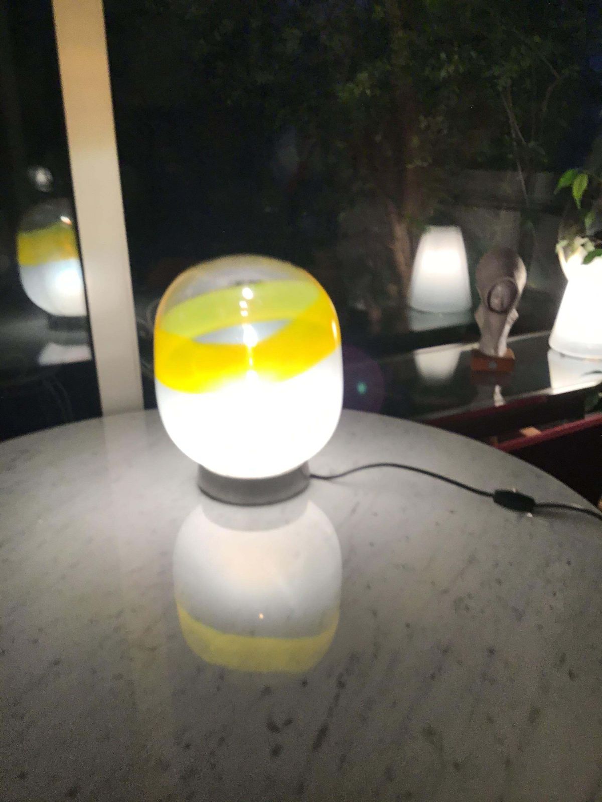 Stilnovo Table Lamp  Metal Crome Opal Glass 1955 Italy photo vinterior