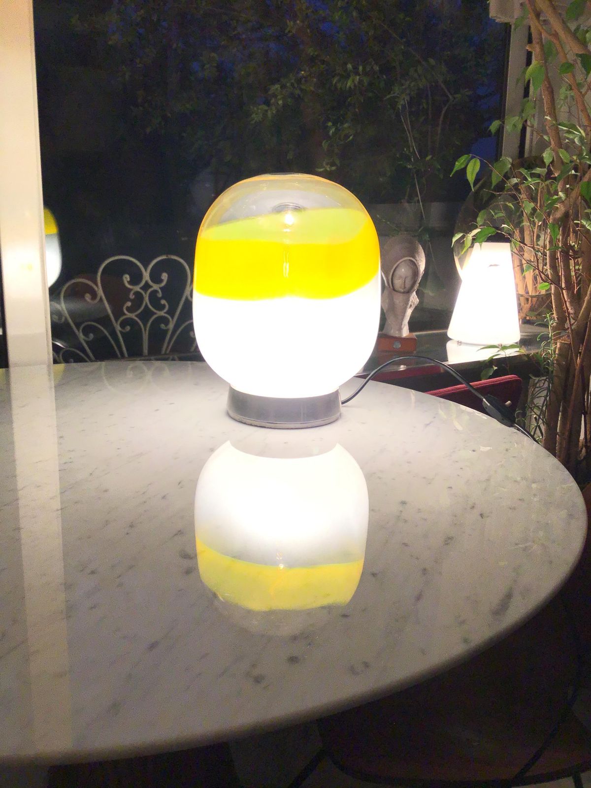 photo furniture Stilnovo Table Lamp  Metal Crome Opal Glass 1955 Italy