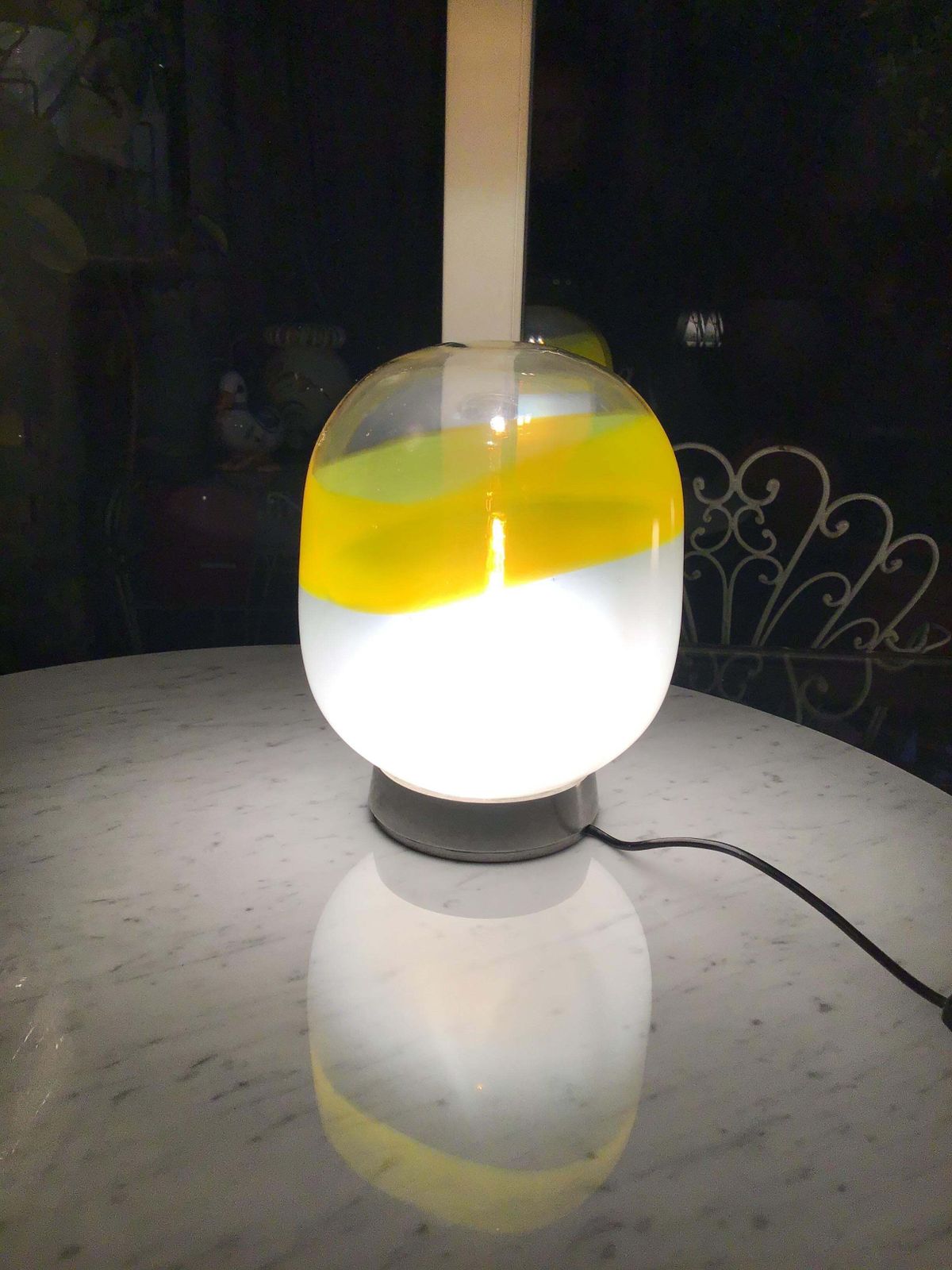 photo buy Stilnovo Table Lamp  Metal Crome Opal Glass 1955 Italy