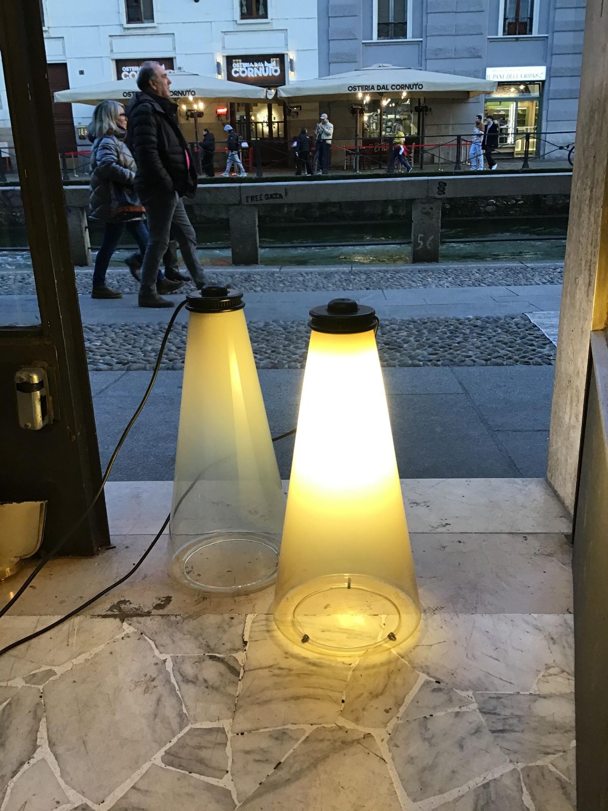 3424.0 Arteluce Couple Table Lamp Glass Metal 1975 Italy photo