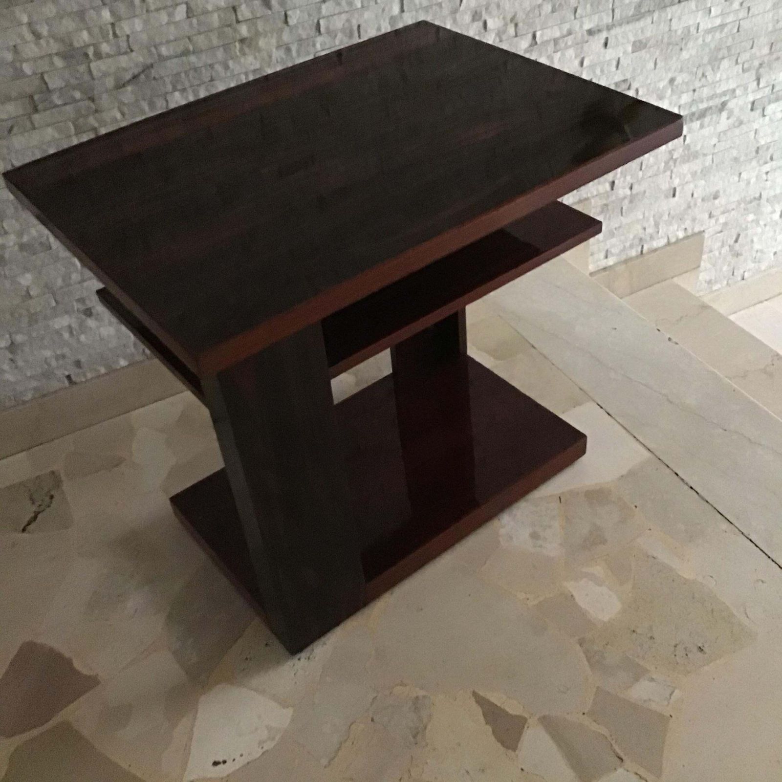 6848.0 Pierre Chareau   Etagere/Coffee Table Style  Wood Rosewood 1950 France photo