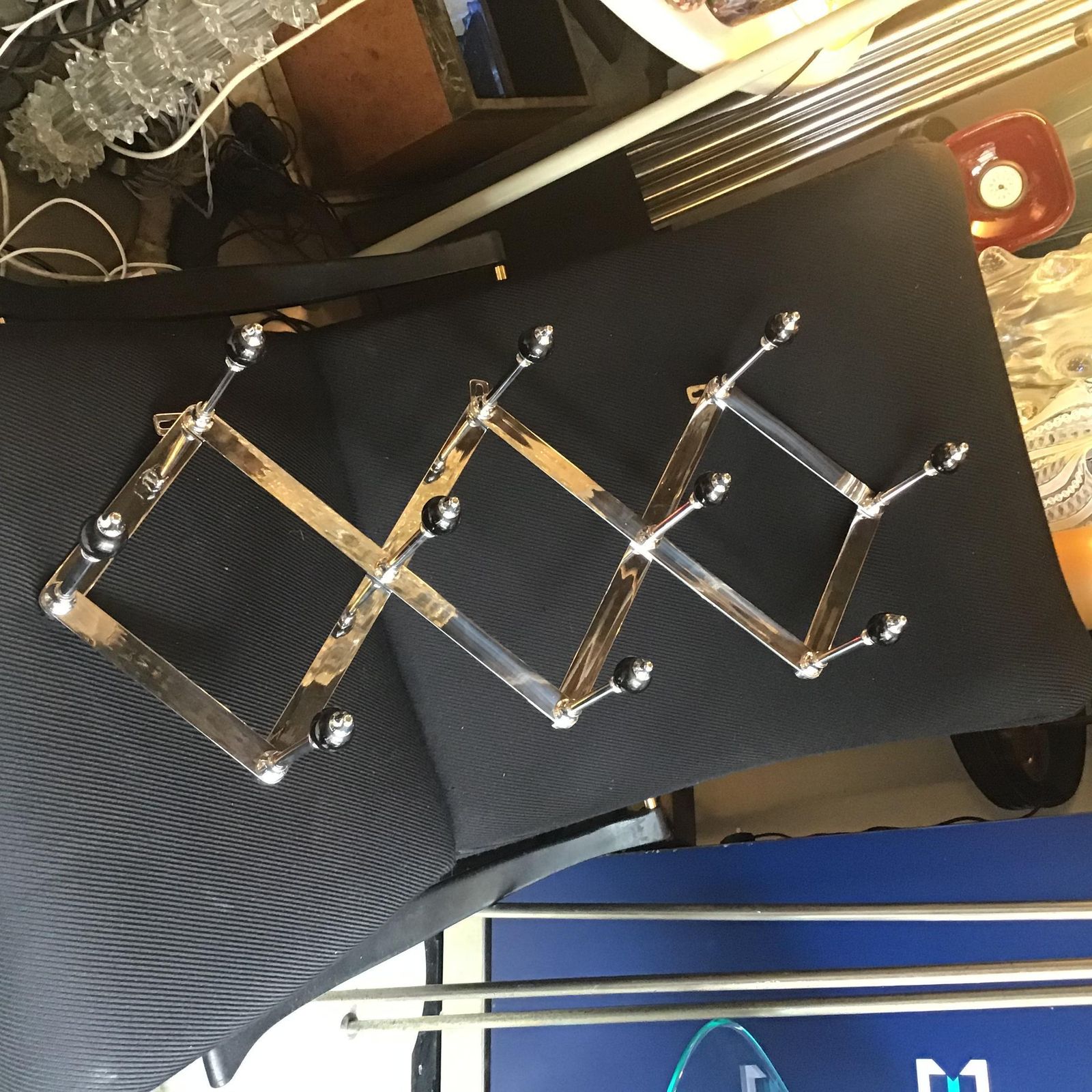 Luigi Caccia Dominioni "Azucena " At4 Adjustable Metal Crome Coat Rack 1950 I photo for sale