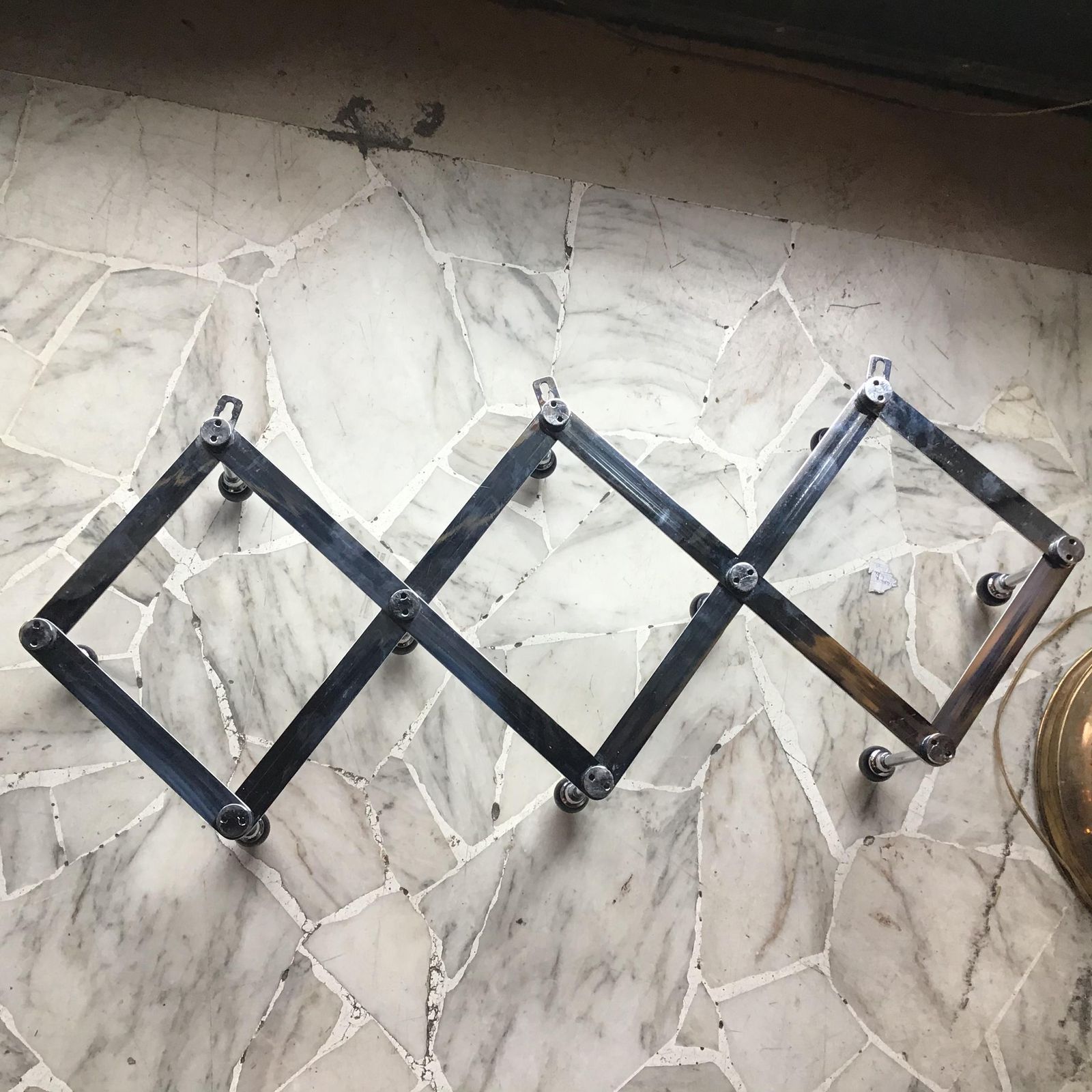 Luigi Caccia Dominioni "Azucena " At4 Adjustable Metal Crome Coat Rack 1950 I photo 1883.0