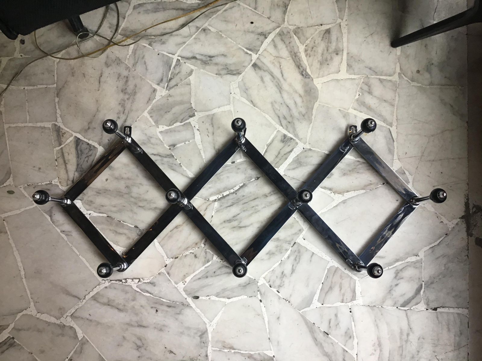 photo for sale Luigi Caccia Dominioni "Azucena " At4 Adjustable Metal Crome Coat Rack 1950 I