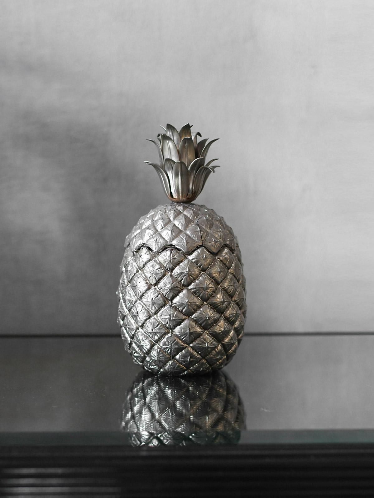 Pewter Ice Bucket Pineapple By Mauro Manetti For Fonderia D’arte Firenze, 1960s photo furniture