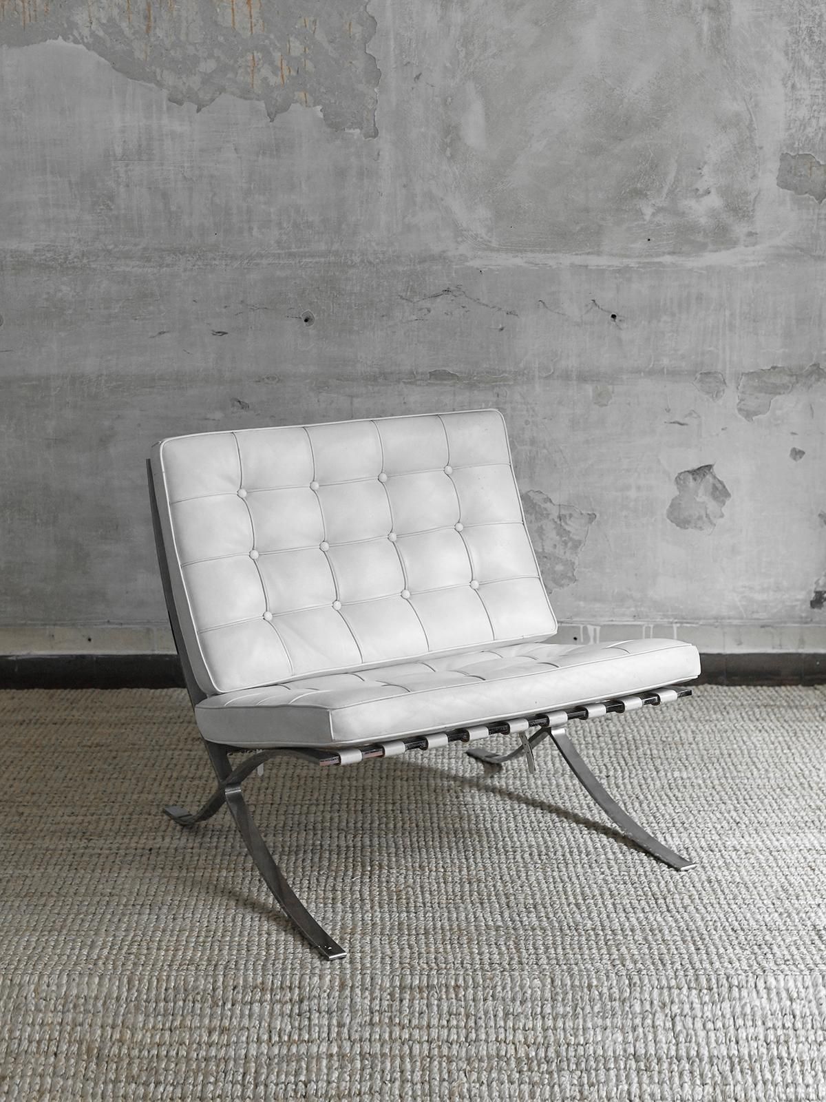 Pair Of Mr90 Barcelona Chairs By Mies Van Der Rohe For Alivar photo for sale