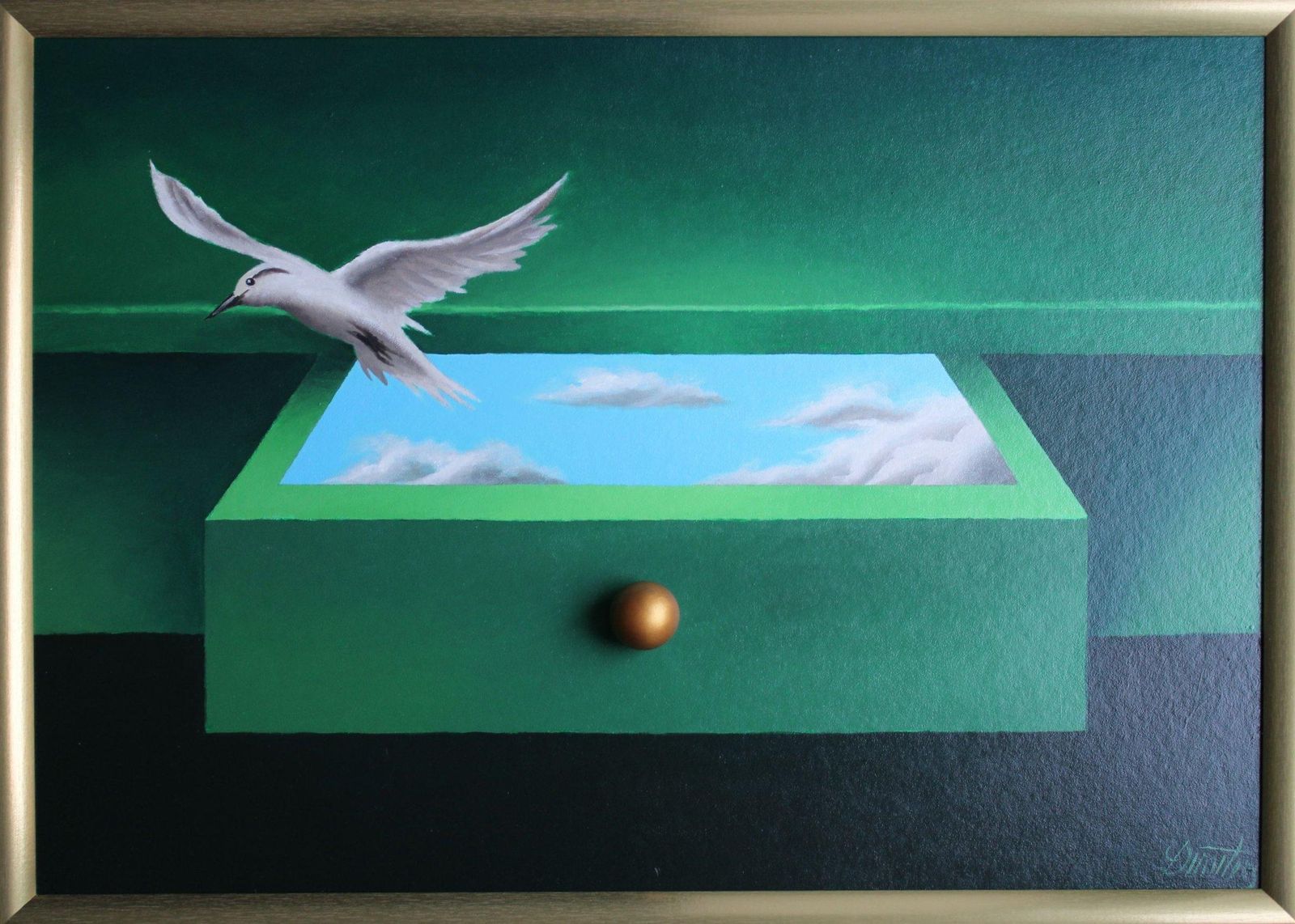 Juris Dimitersdrawer Of Illusions. 2025 Cardboard, Canvas, Oil, 50x70 Cm 2025 photo for sale
