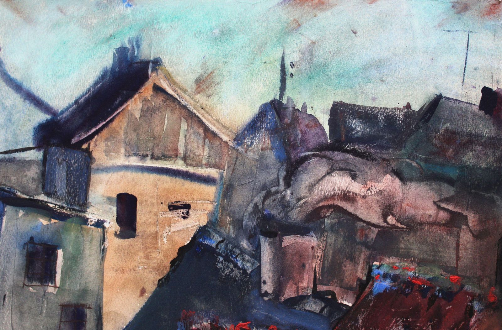 Dzidra Bauma The Roofs Of Tukums 1985 photo Art