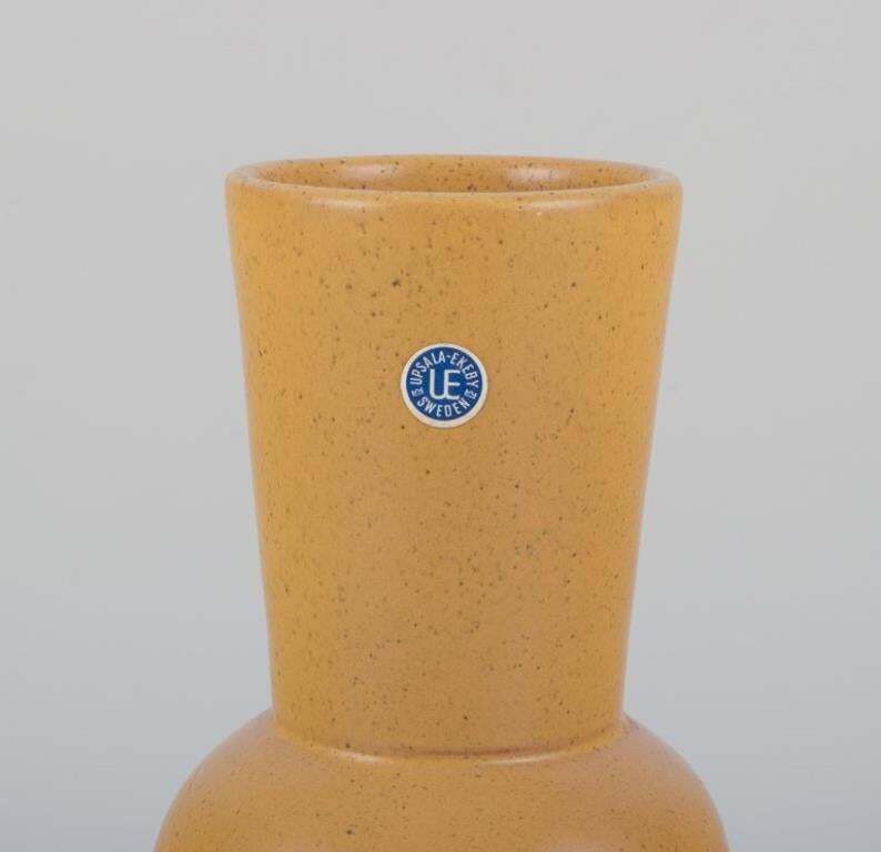 Mari Simmulson For Upsala Ekeby. Ceramic Vase With Ochre Yellow Glaze. photo furniture