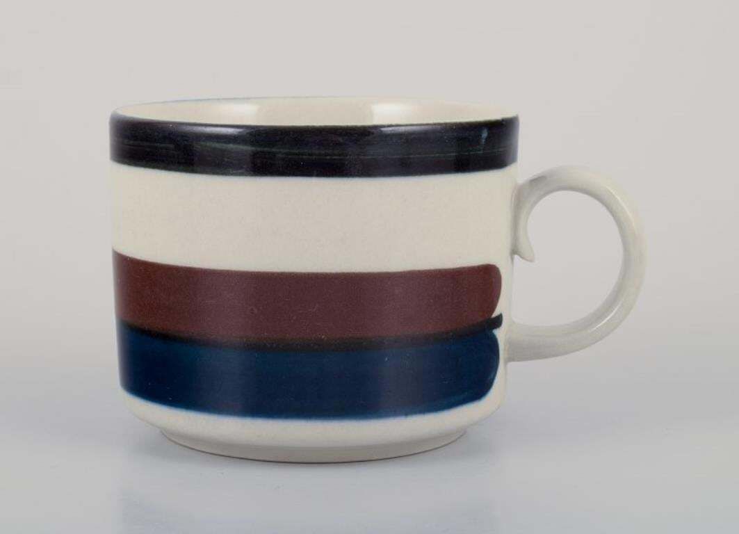 Anja Jaatinen Winquist For Arabia. Set Of Five ”Kaira” Teacups And Saucers photo Home Decor