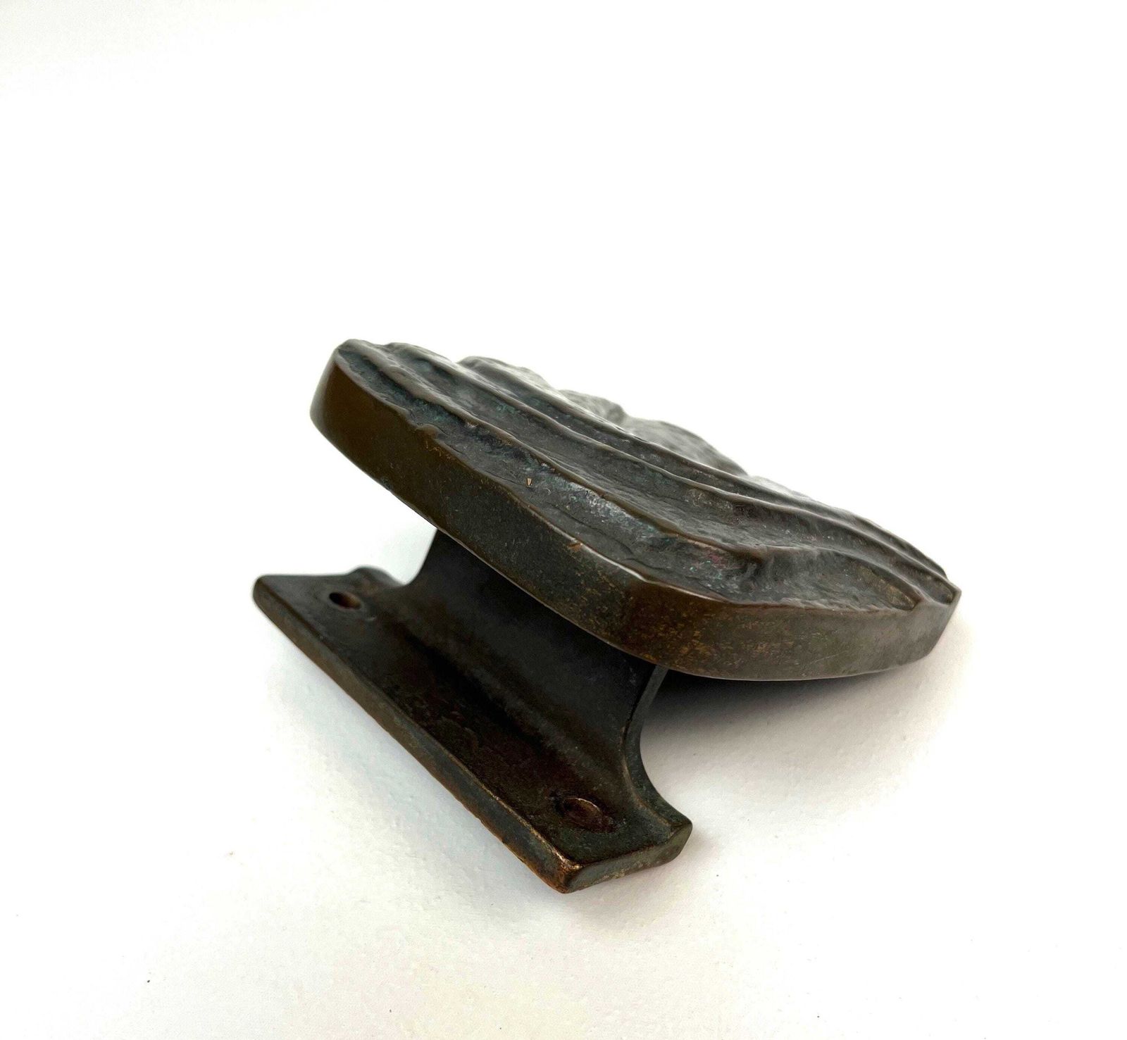 Beautiful Mid Century Solid Abstract Brutalist Bronze Front Door Handle 1960 photo Home Fixtures