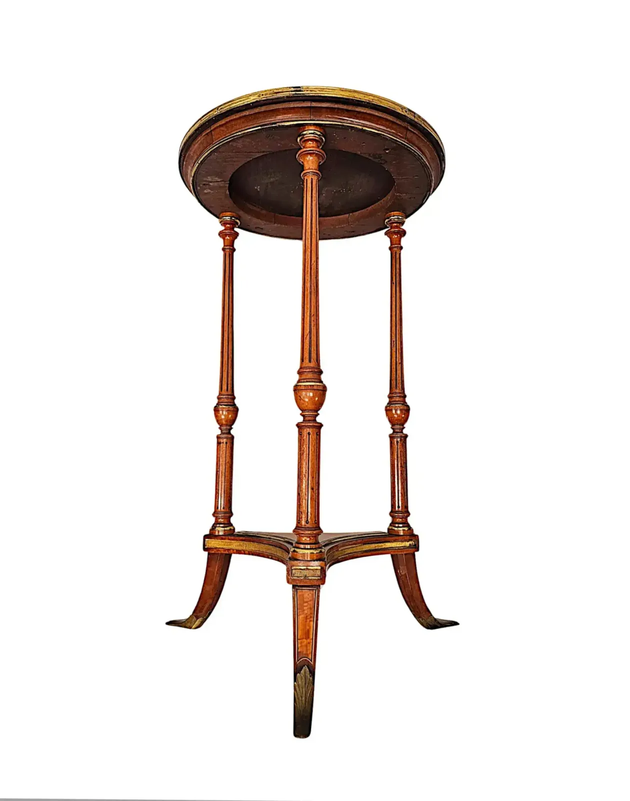 A Very Rare Edwardian Inlaid Occasional Or Wine Table With Brass Fittings photo 3312.7604