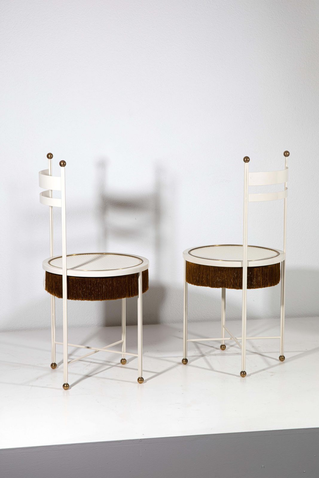 Paris Of White Chairs With Fringes photo 4527.0