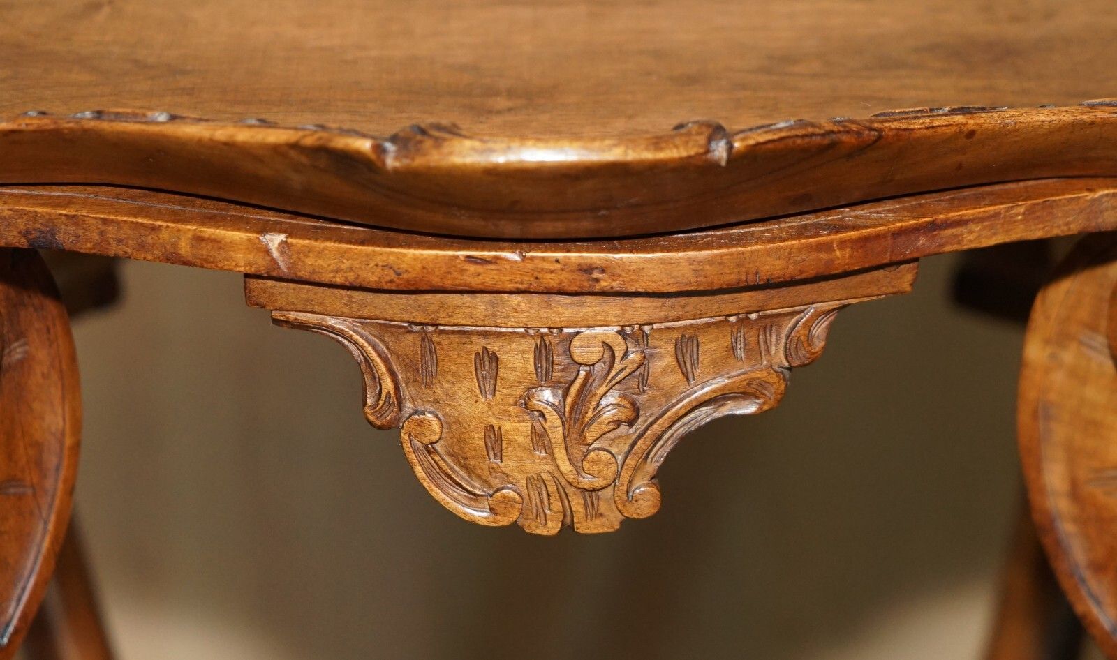 Antique French Hand Carved Tea Silver Tray Table With Removable Serving Tray Top photo 1450.0